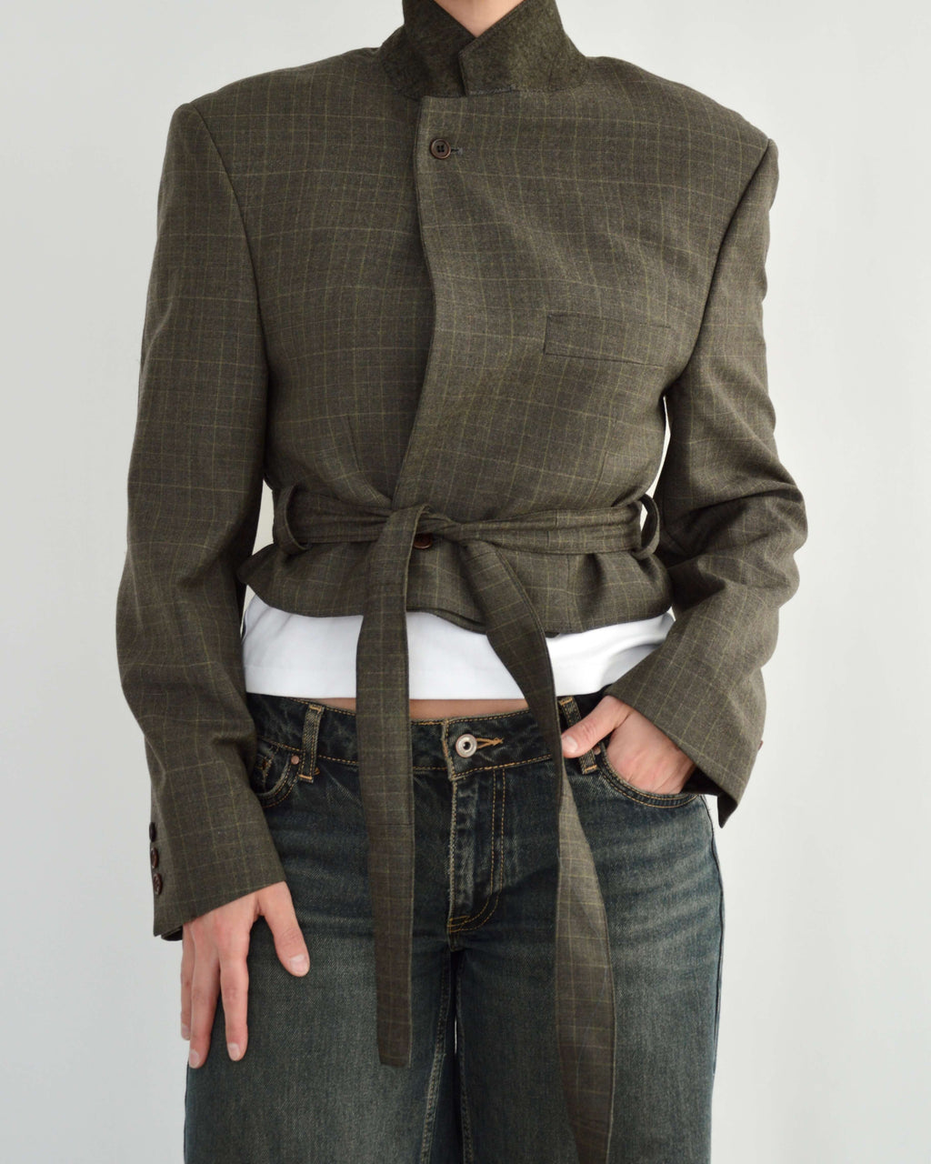 Tied-up Blazer - Dark Green Perfection (M)