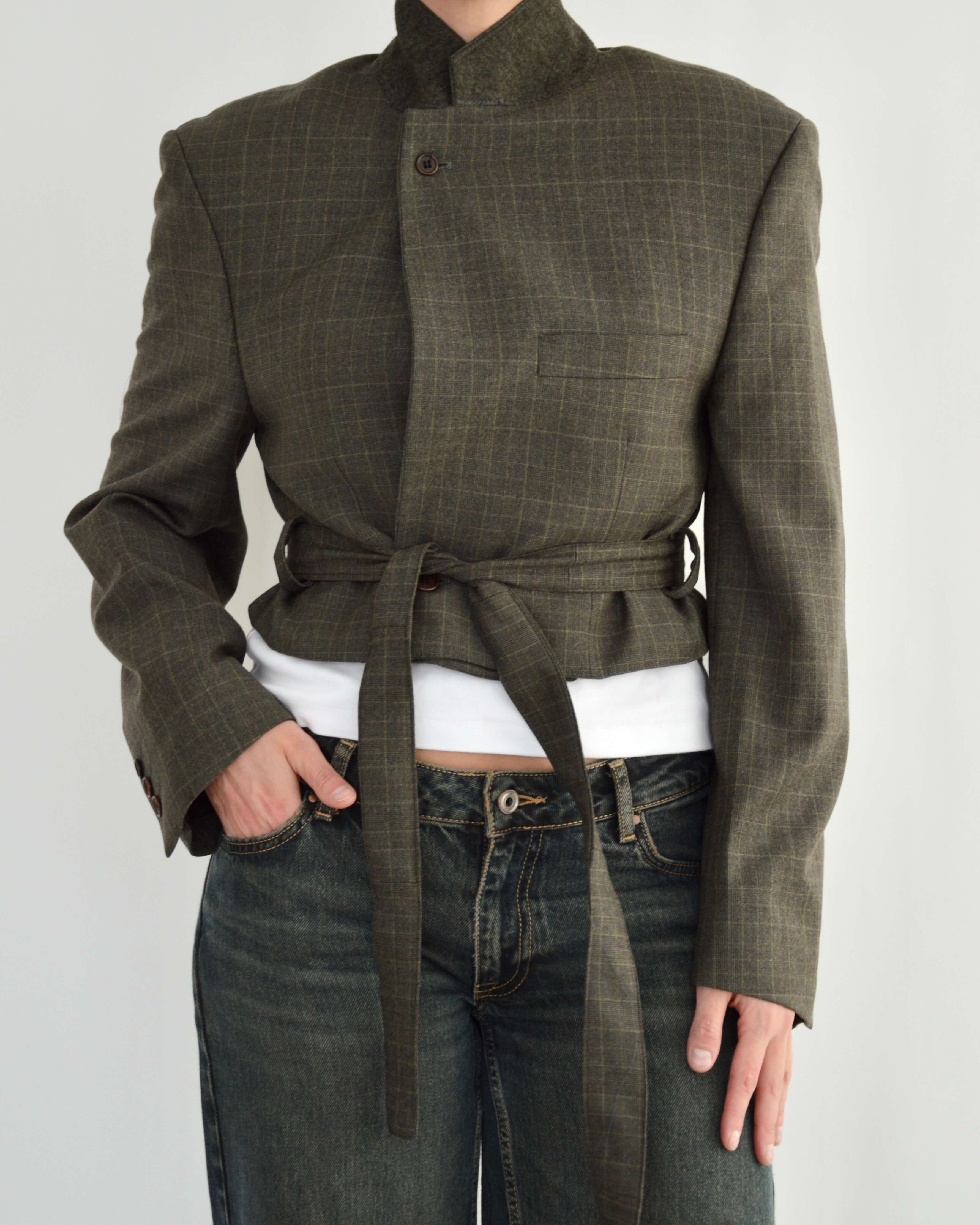 Tied-up Blazer - Dark Green Perfection (M)
