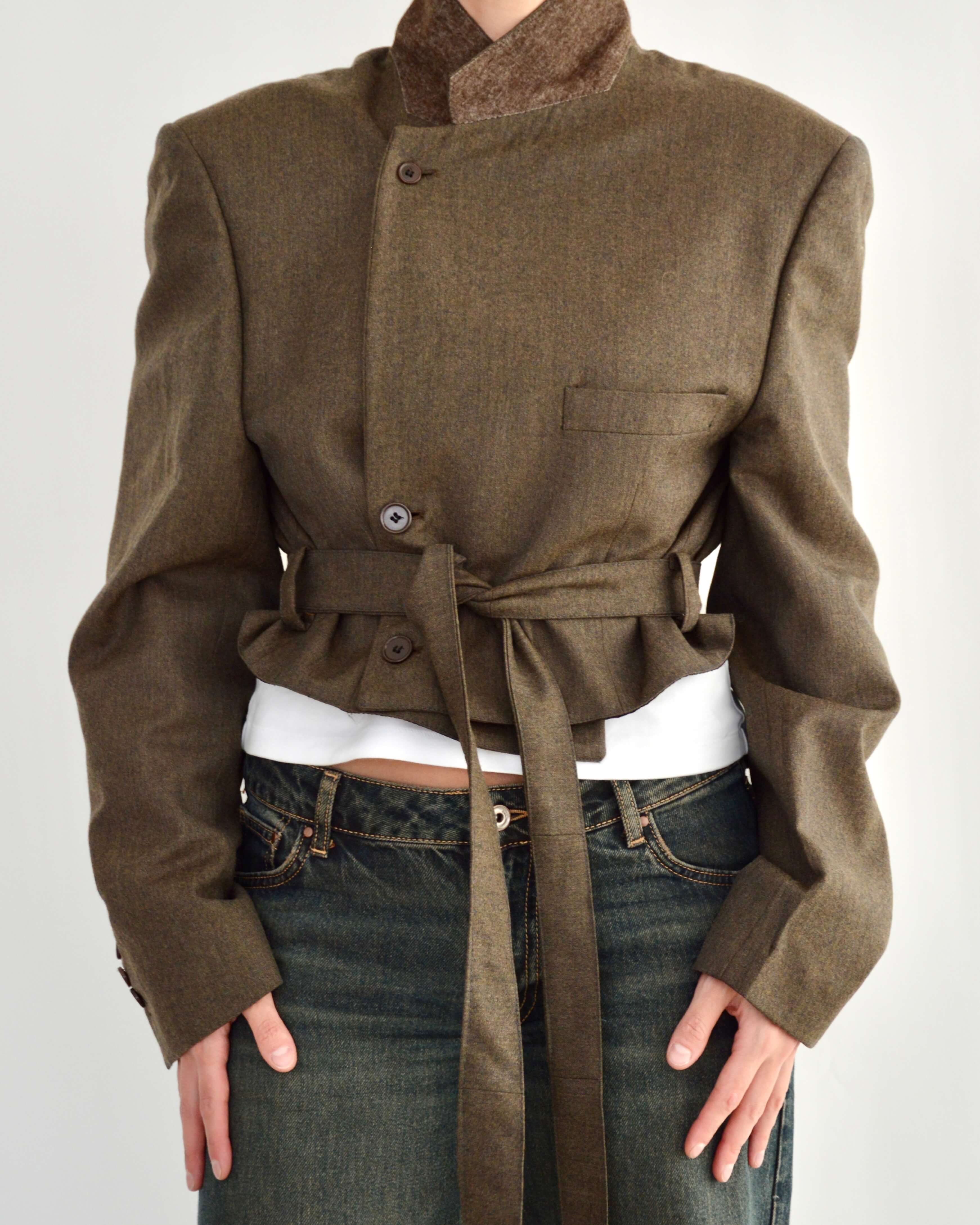 Tied-up Blazer - Darker Green (L)