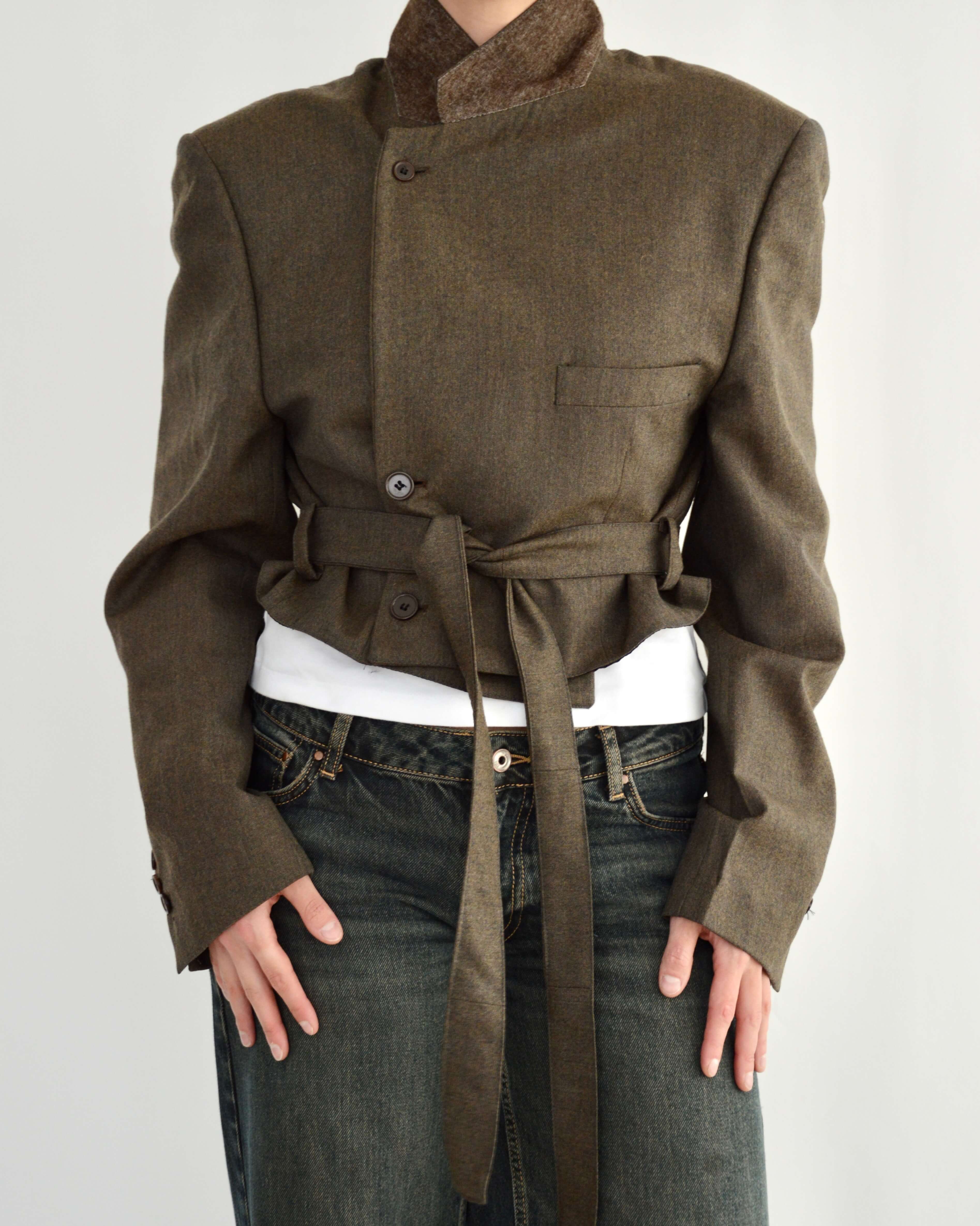 Tied-up Blazer - Darker Green (L)