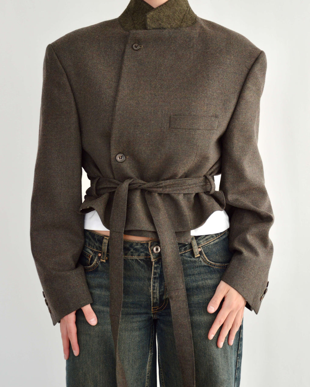 Tied-up Blazer - Vintage Green (L)