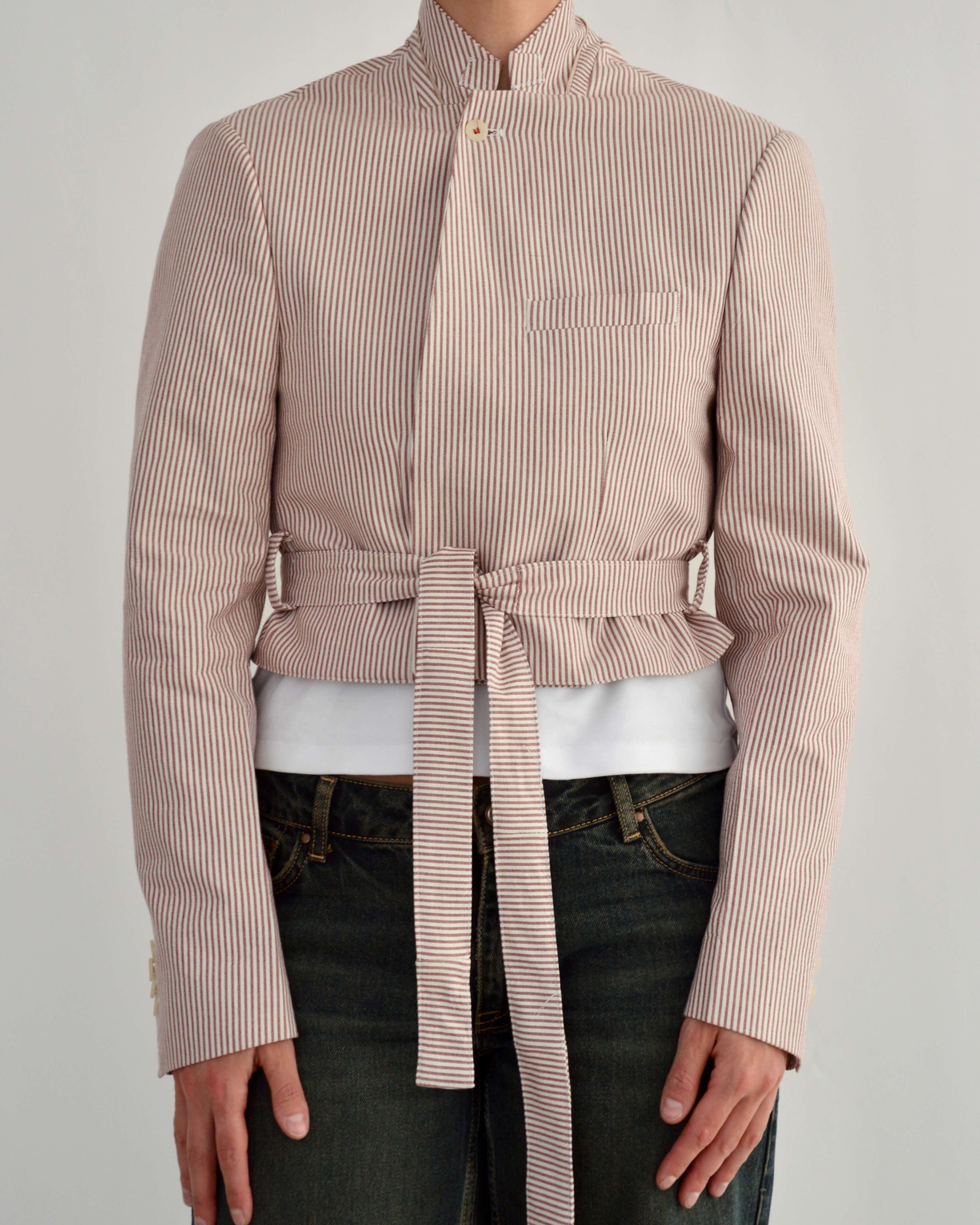 Vegan Tied-up Blazer - Stripped Perfection (XS)