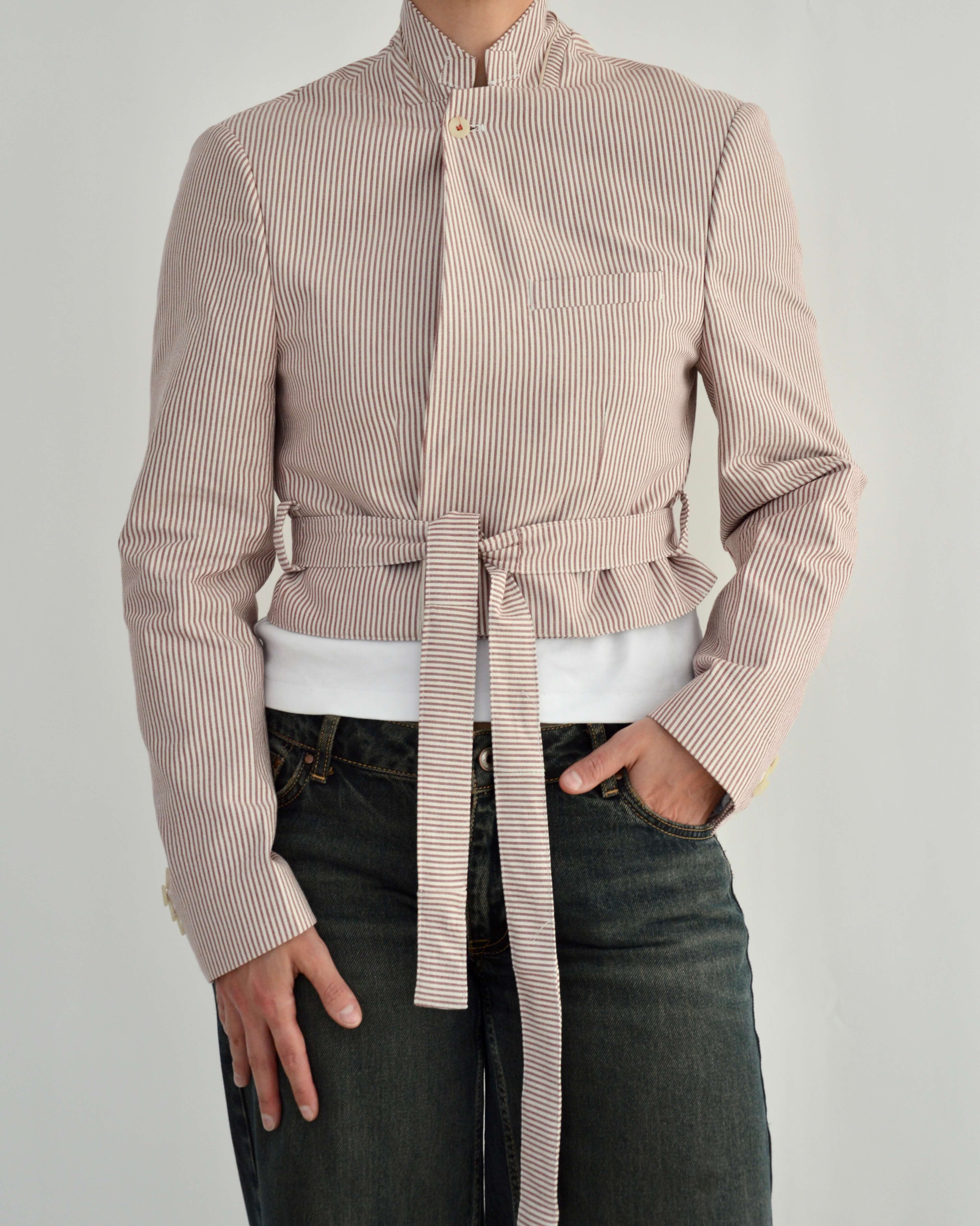 Vegan Tied-up Blazer - Stripped Perfection (XS)