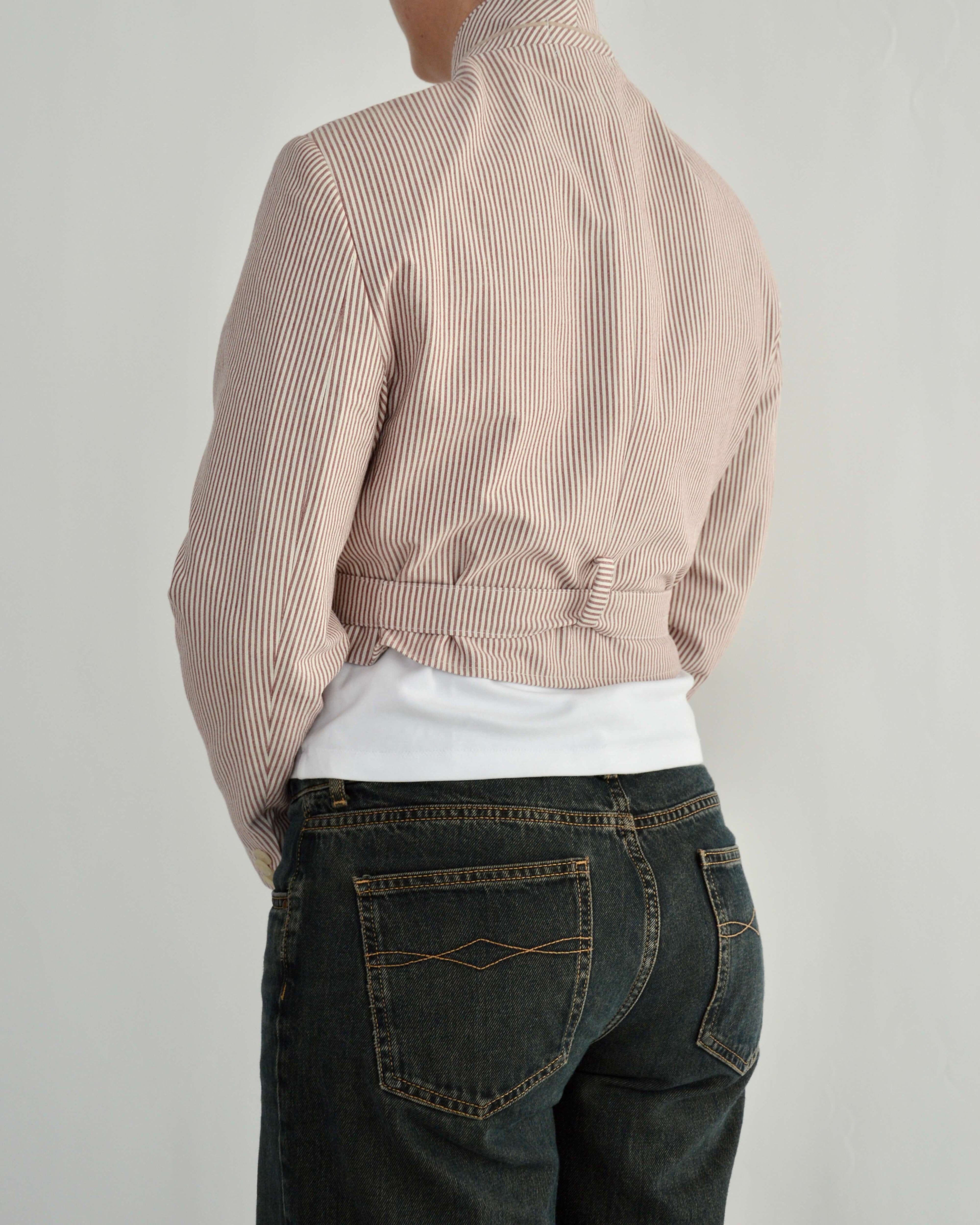 Vegan Tied-up Blazer - Stripped Perfection (XS)