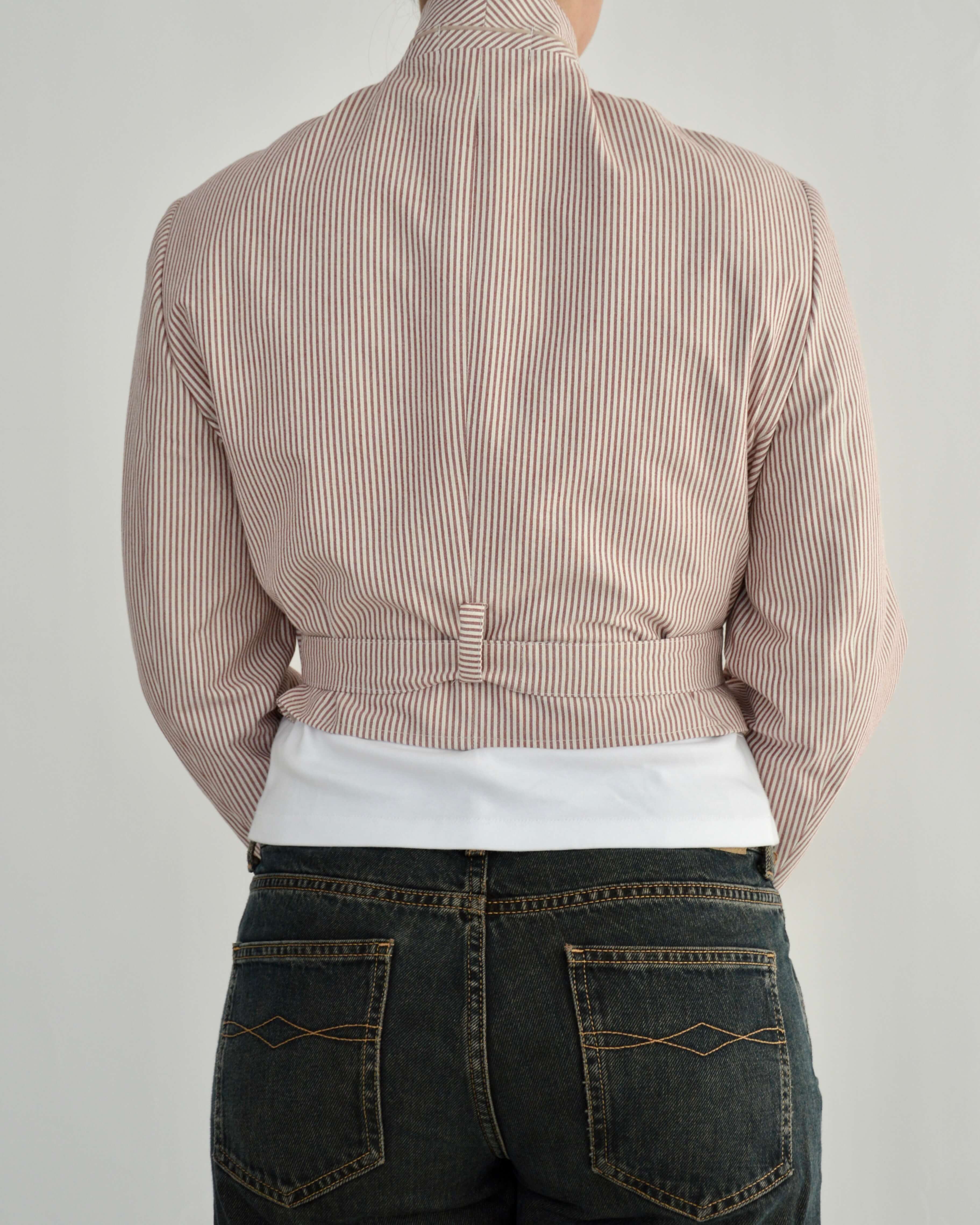 Vegan Tied-up Blazer - Stripped Perfection (XS)