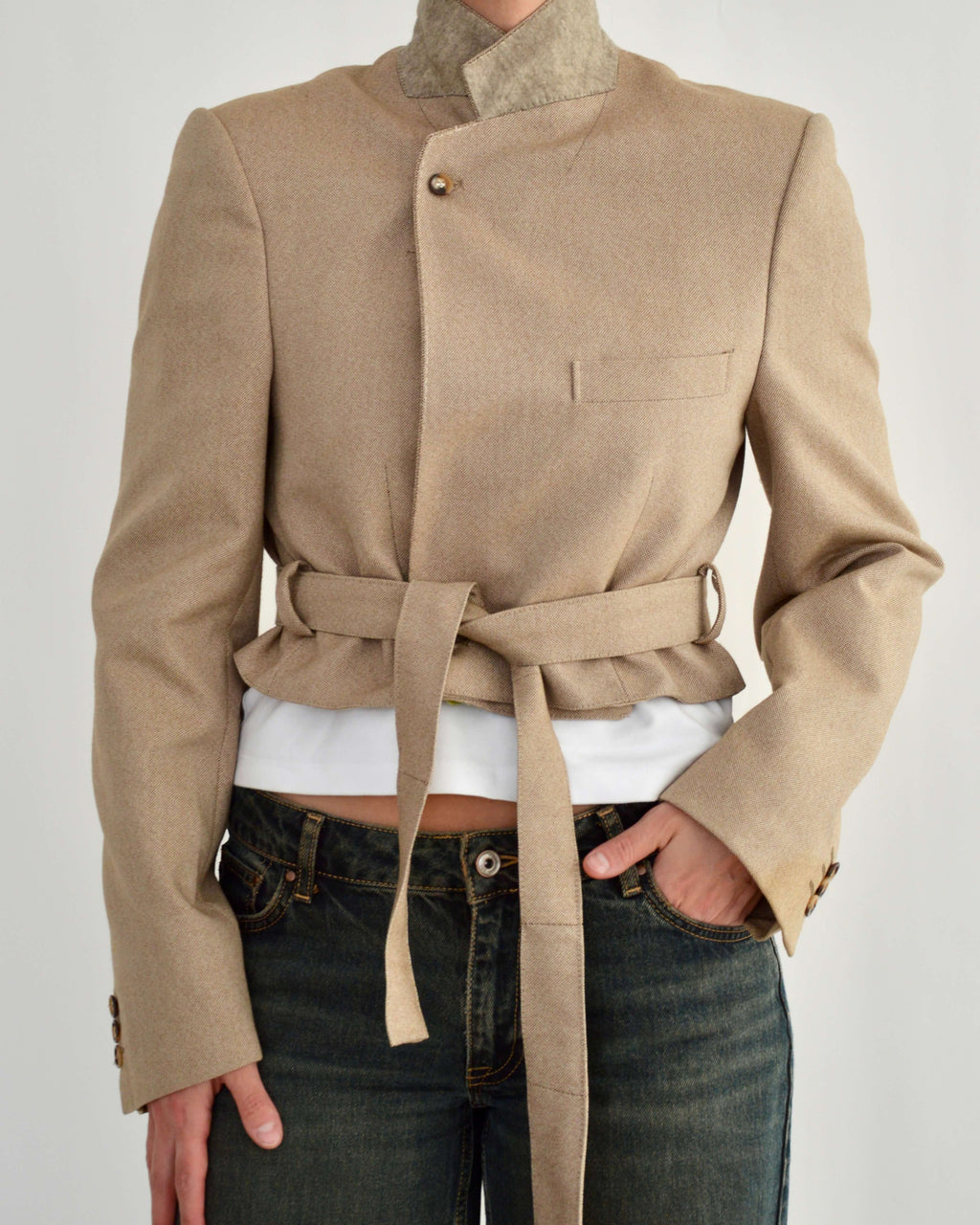 Tied-up Blazer - Sepia (S)