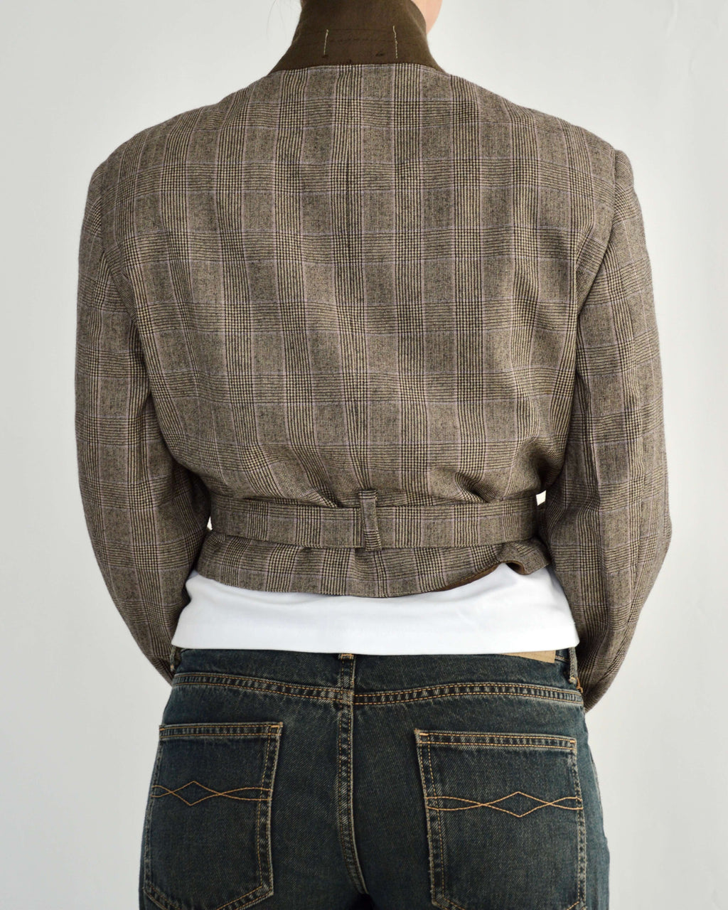 Tied-up Blazer - Textured Pinky Brown (M)