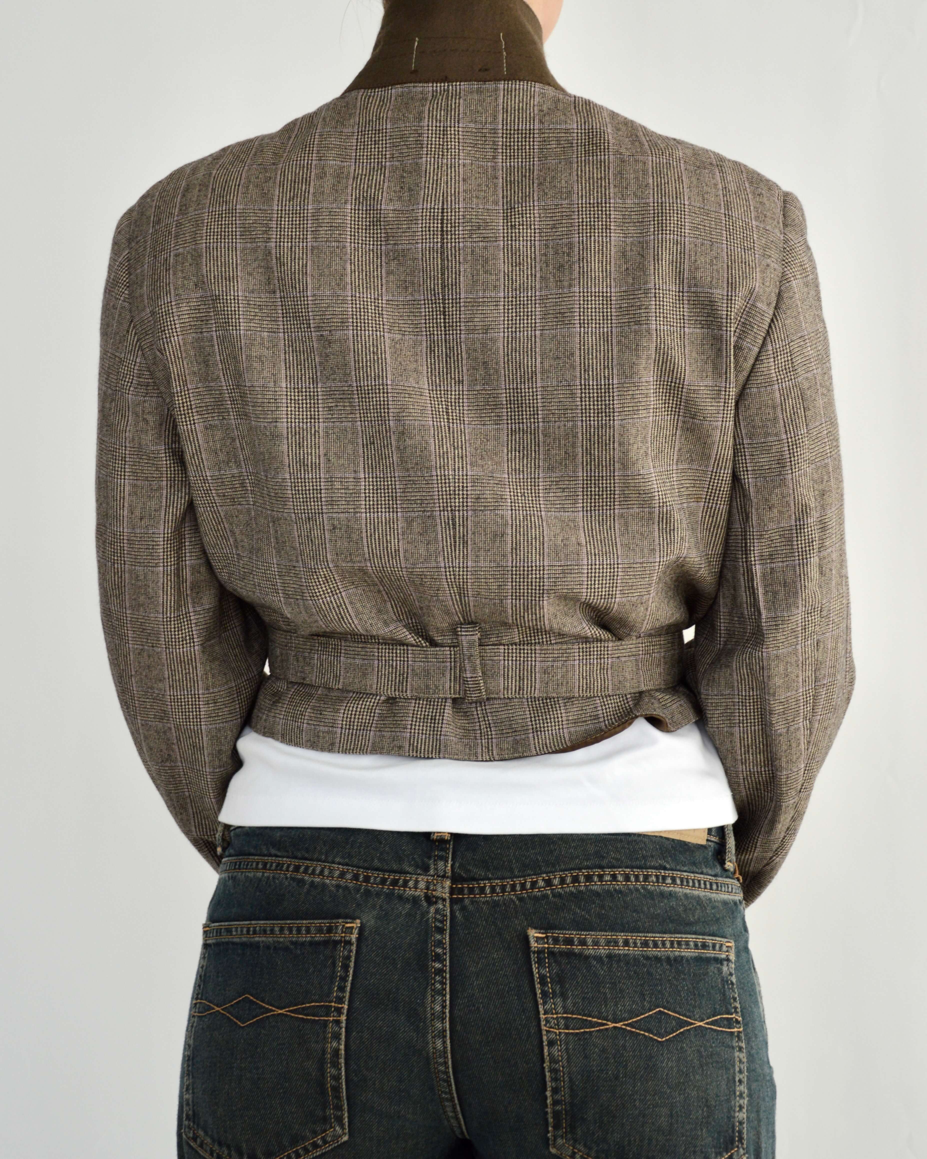 Tied-up Blazer - Textured Pinky Brown (M)