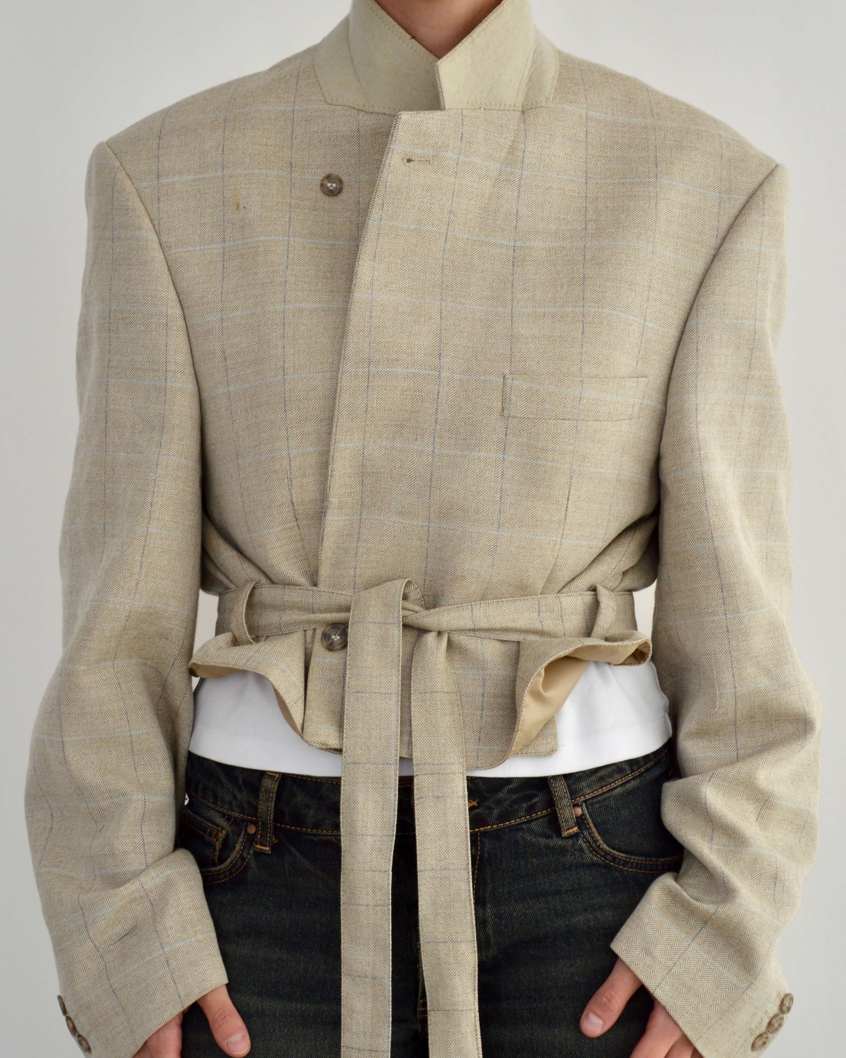 Tied-up Blazer - Light Oatmilk (L)