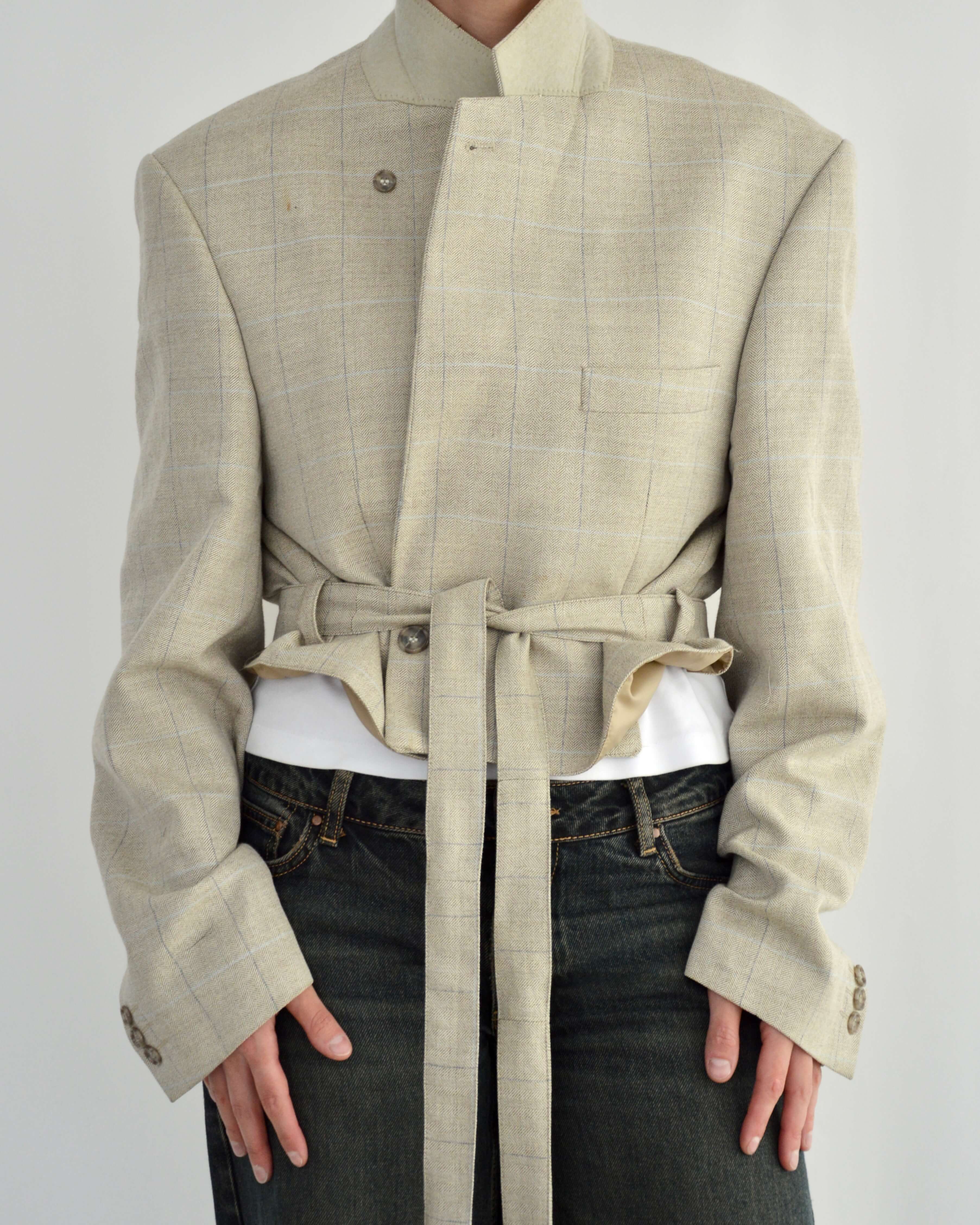 Tied-up Blazer - Light Oatmilk (L)