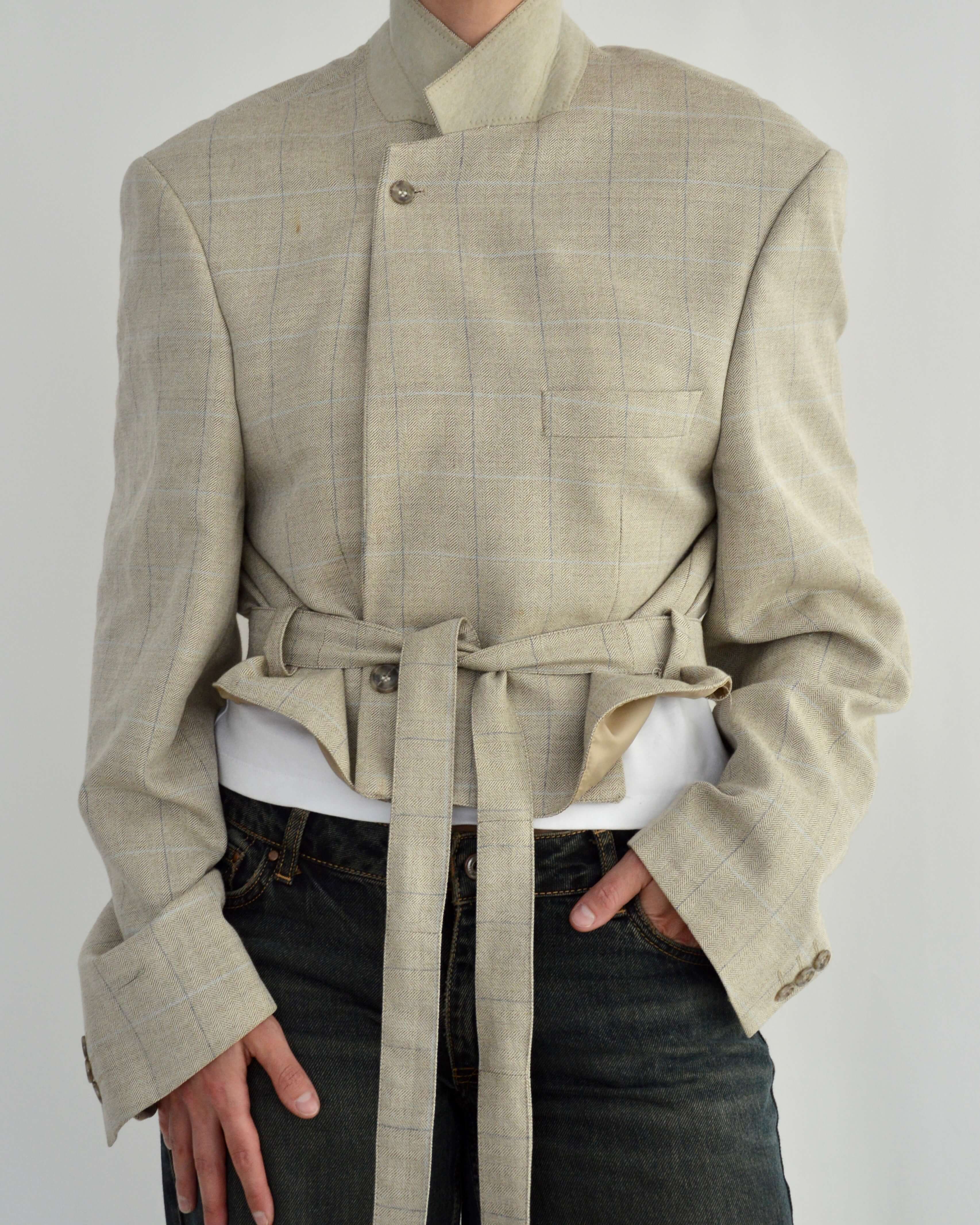 Tied-up Blazer - Light Oatmilk (L)
