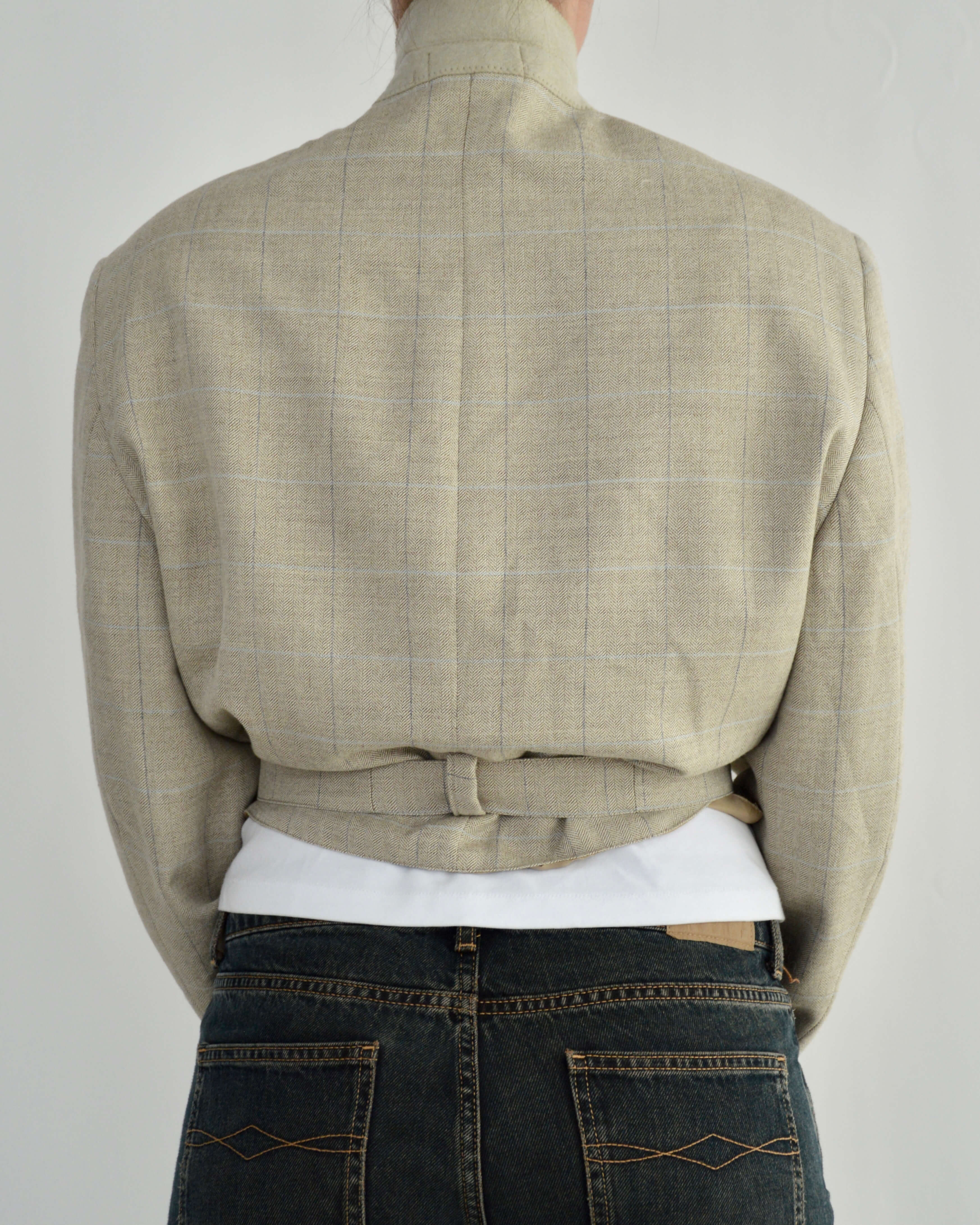 Tied-up Blazer - Light Oatmilk (L)