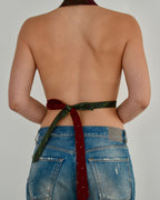 Haut à nouer et collier ras-du-cou fleur - nº 85 (XS)