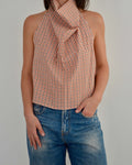 Halter Blouse - Gingham Orange (L)