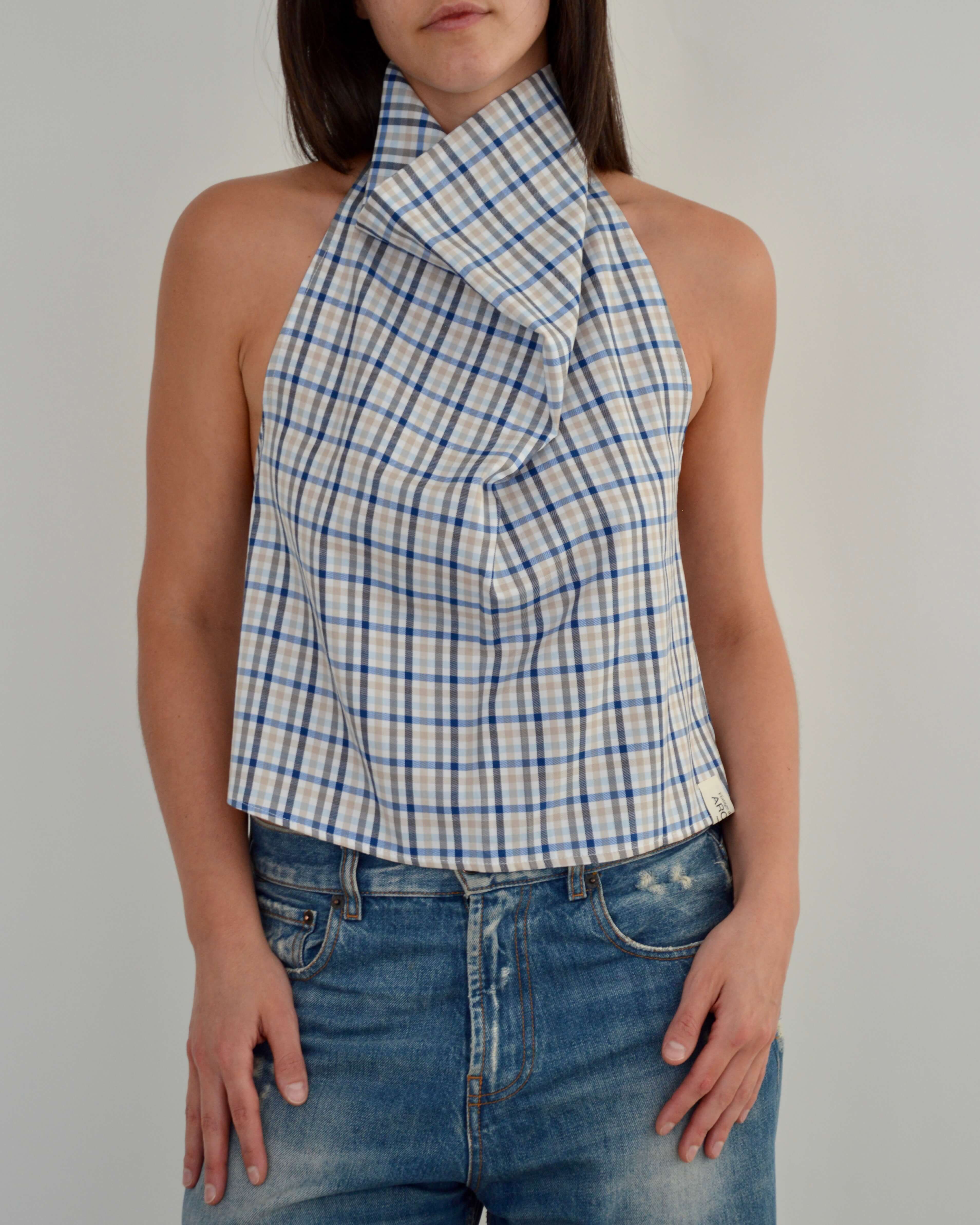 Halter Blouse - Perfect Blue (M)