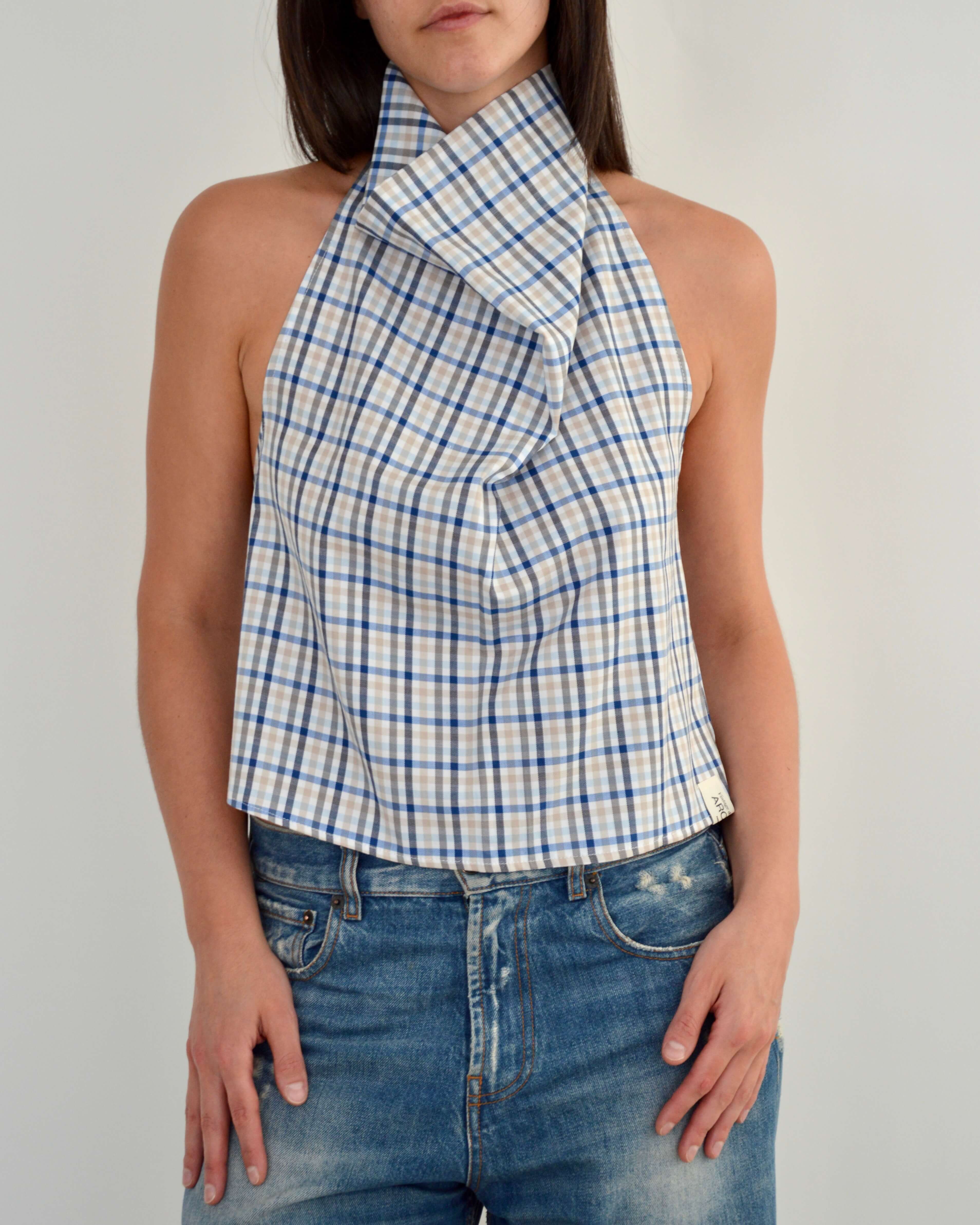 Halter Blouse - Perfect Blue (M)