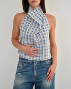 Halter Blouse - Perfect Blue (M)