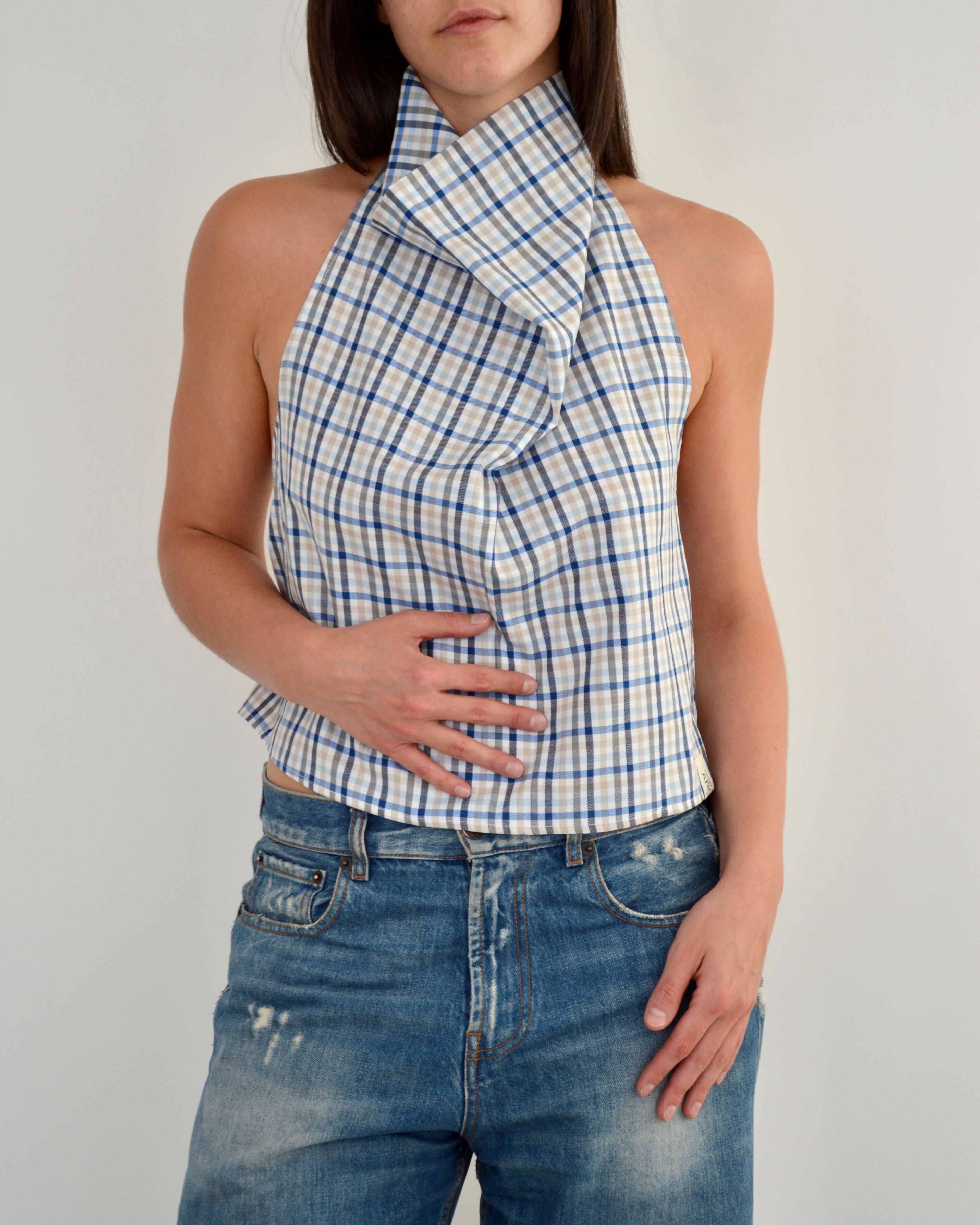 Halter Blouse - Perfect Blue (M)