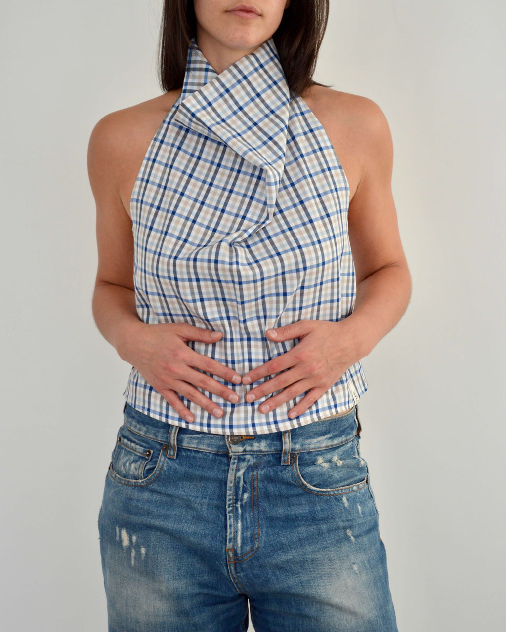 Halter Blouse - Perfect Blue (M)