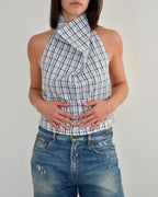 Halter Blouse - Perfect Blue (M)