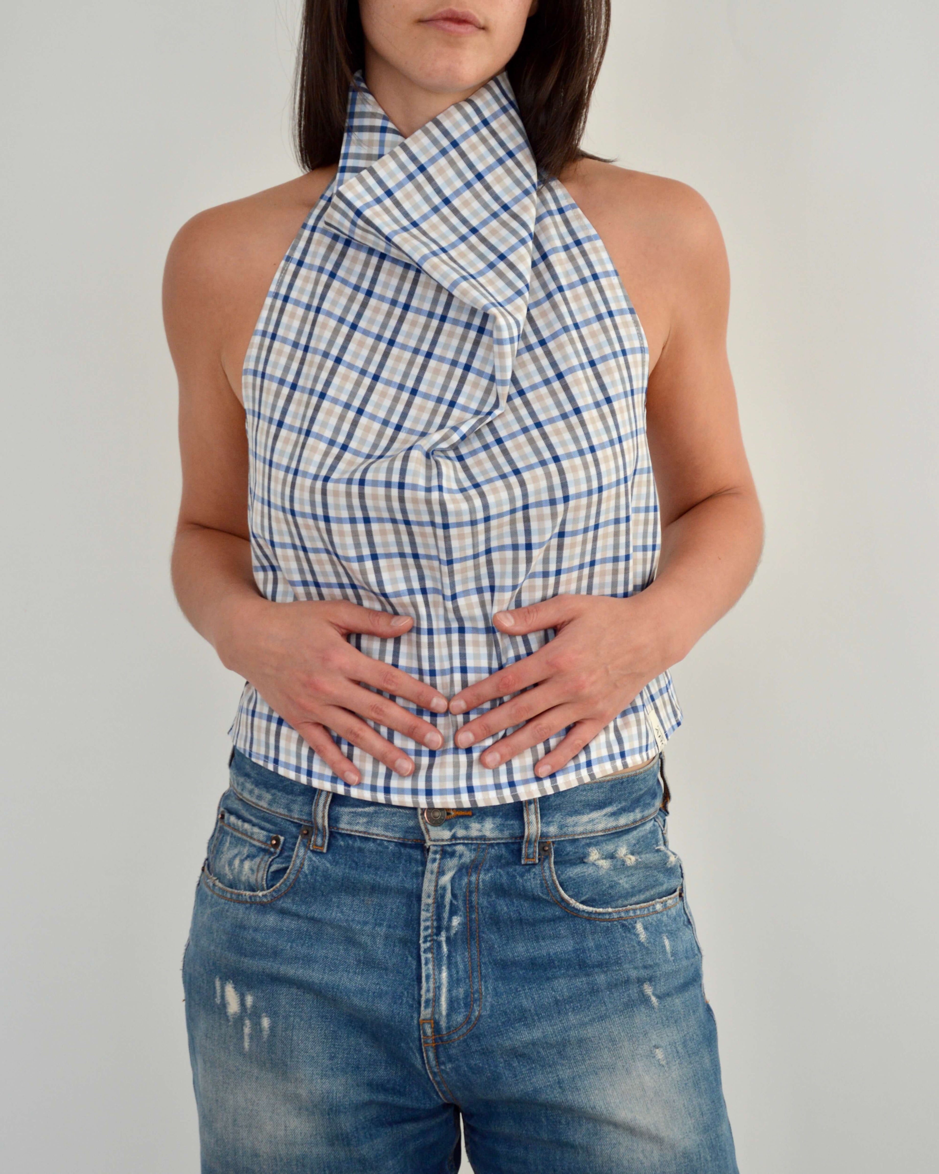 Halter Blouse - Perfect Blue (M)