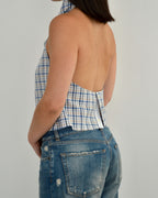 Halter Blouse - Perfect Blue (M)