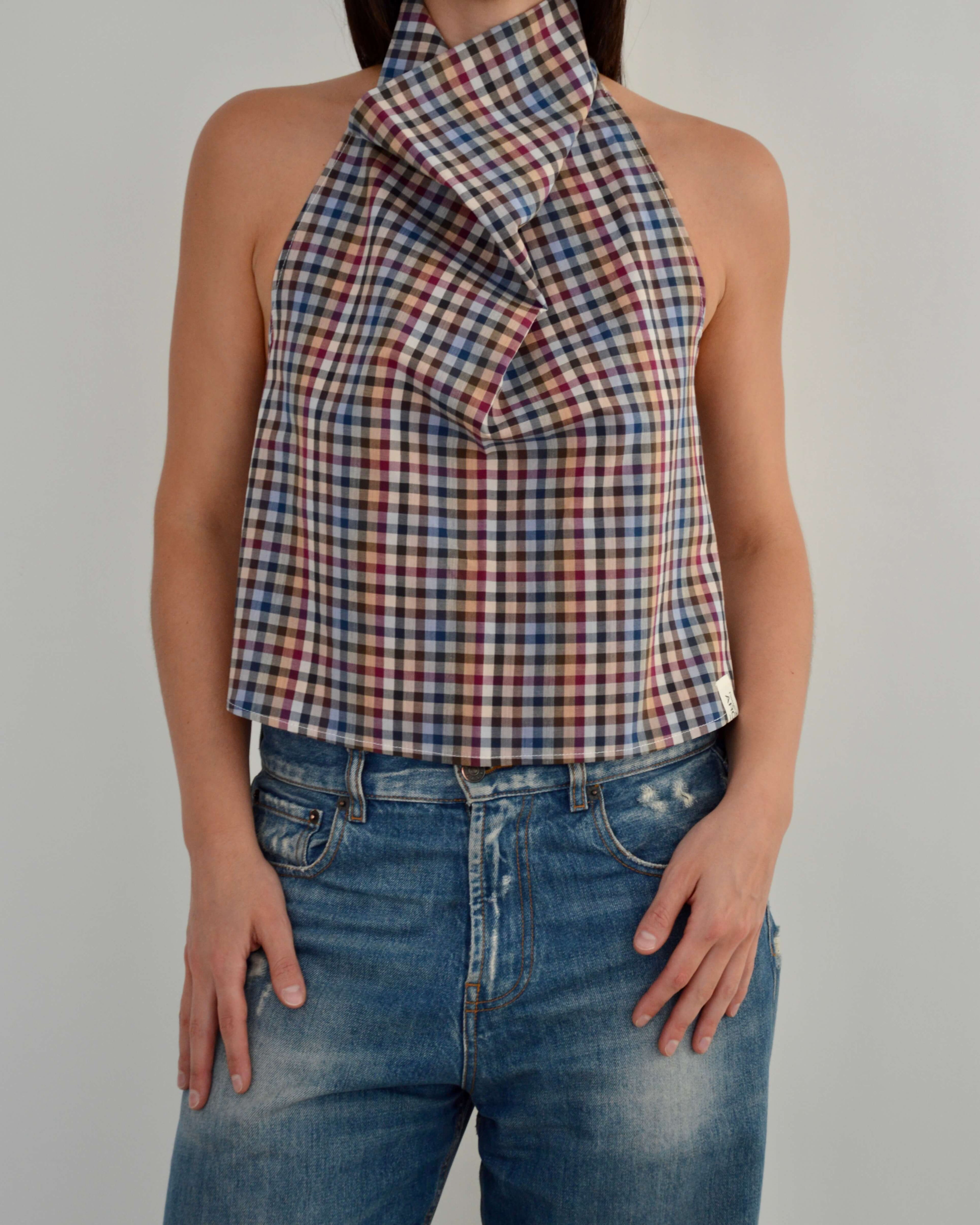 Halter Blouse - Gingham Perfection (S)