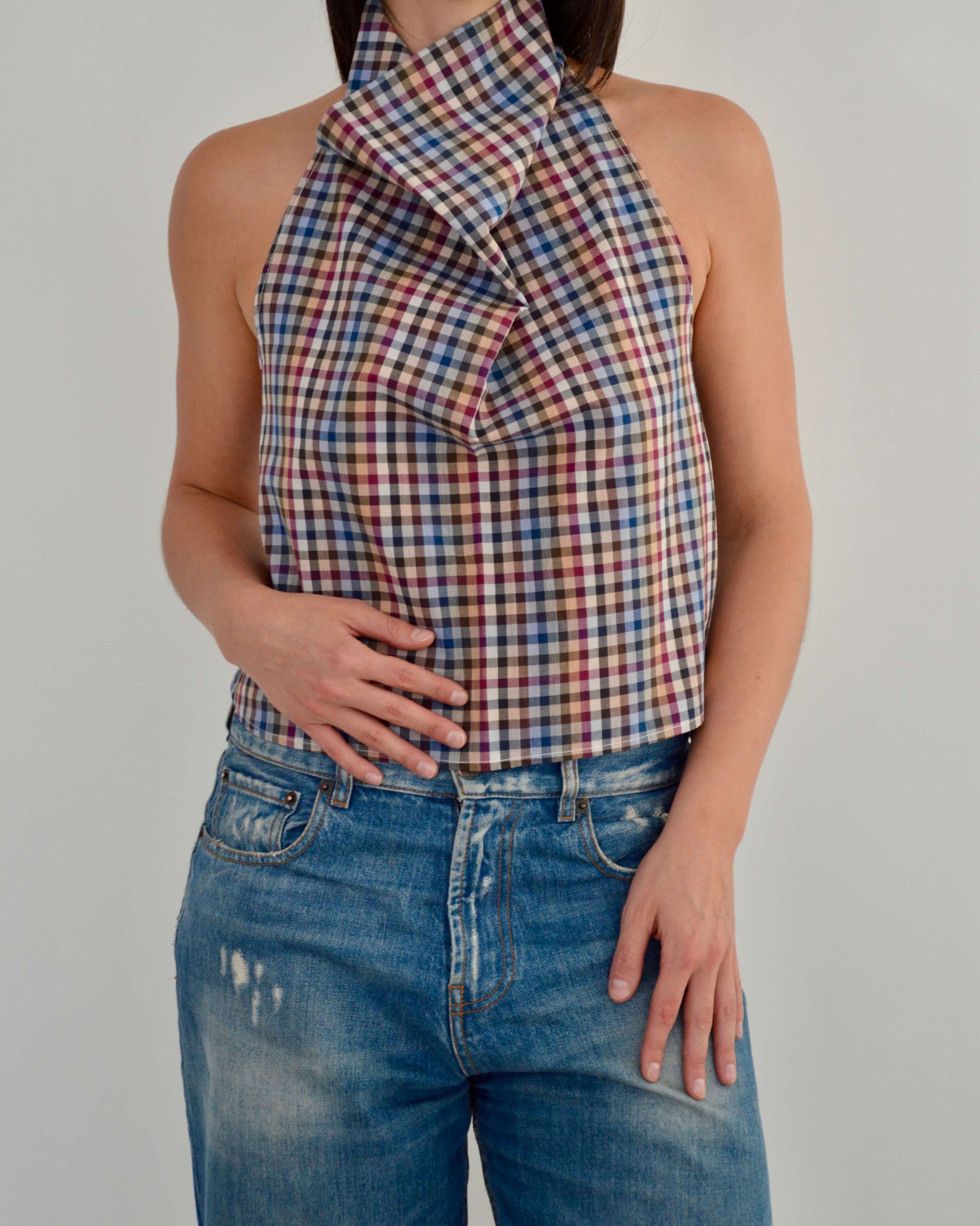 Halter Blouse - Gingham Perfection (S)