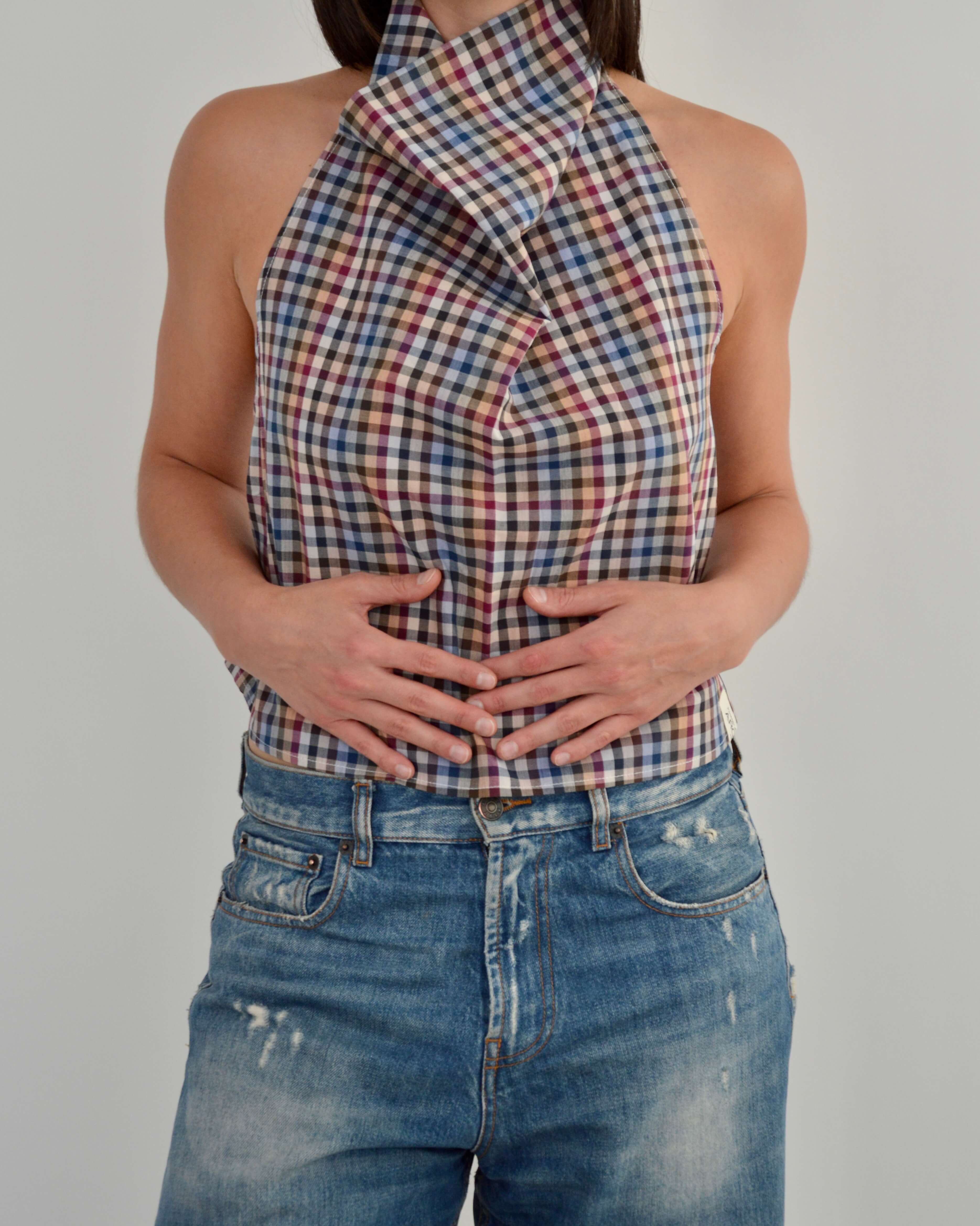 Halter Blouse - Gingham Perfection (S)