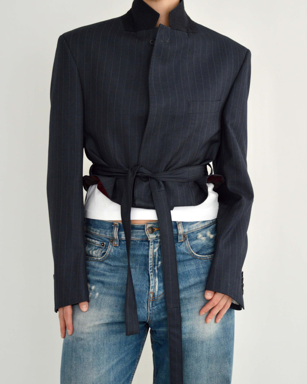 Vegan Tied-up Blazer - Navy (M)