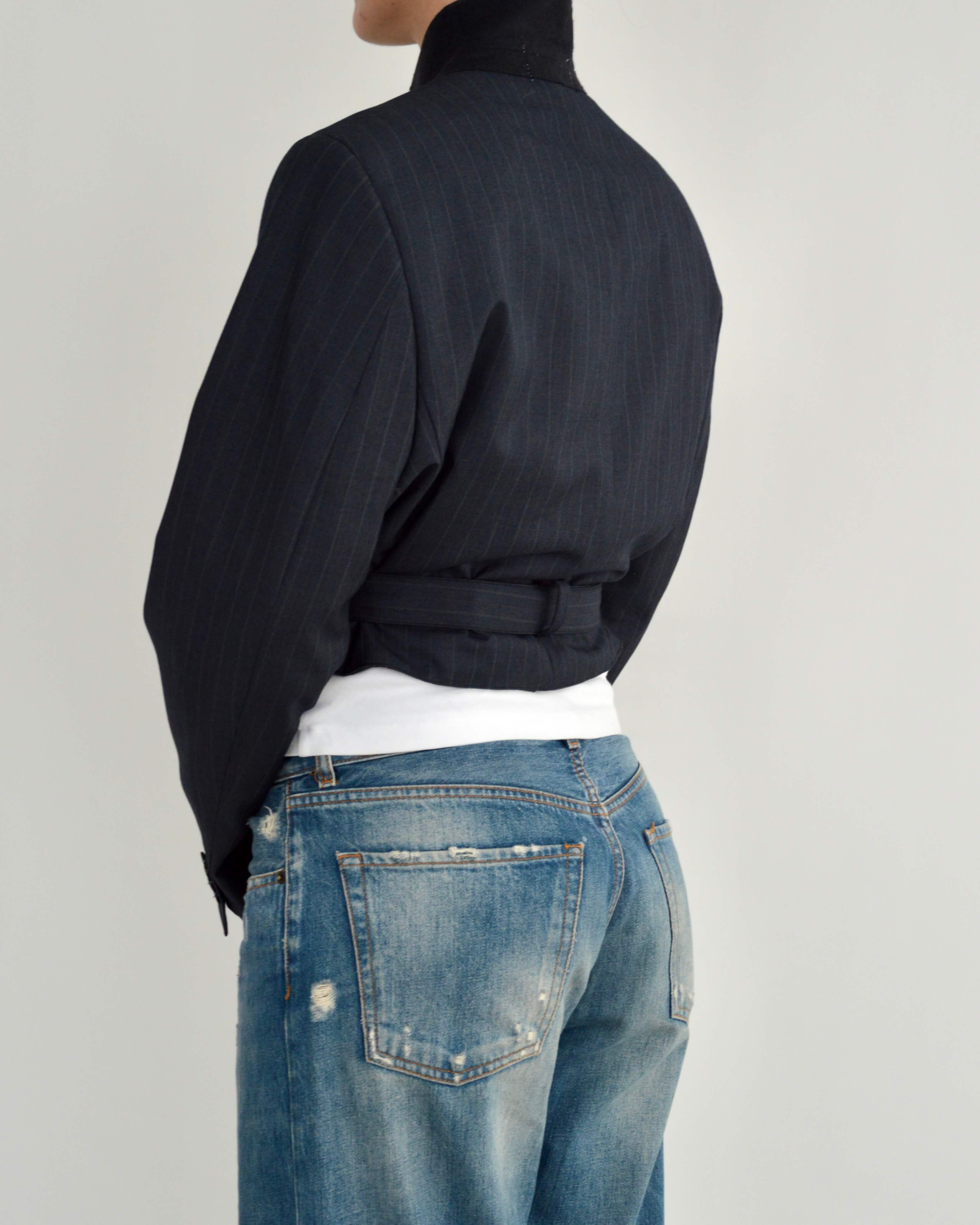 Vegan Tied-up Blazer - Navy (M)