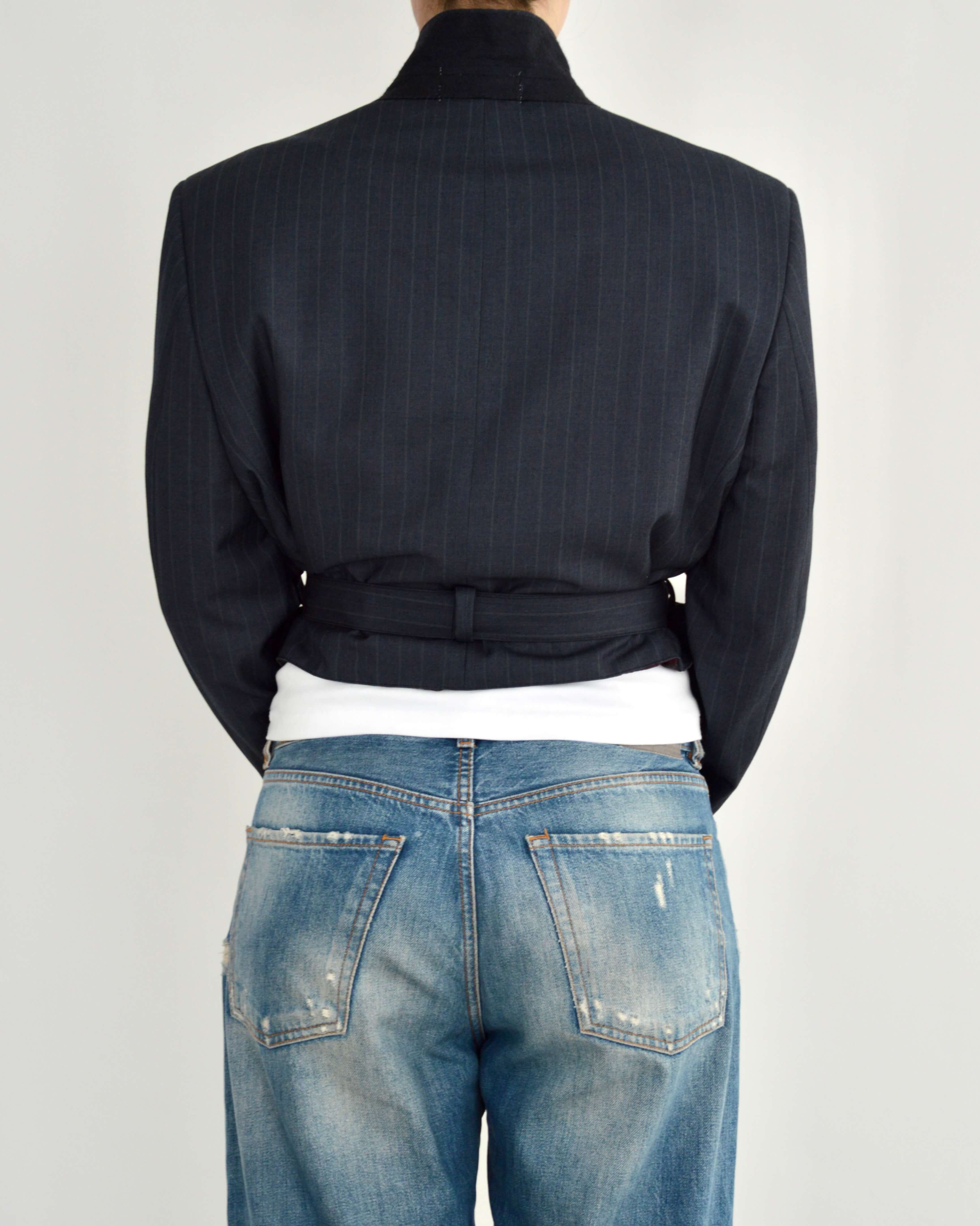Vegan Tied-up Blazer - Navy (M)