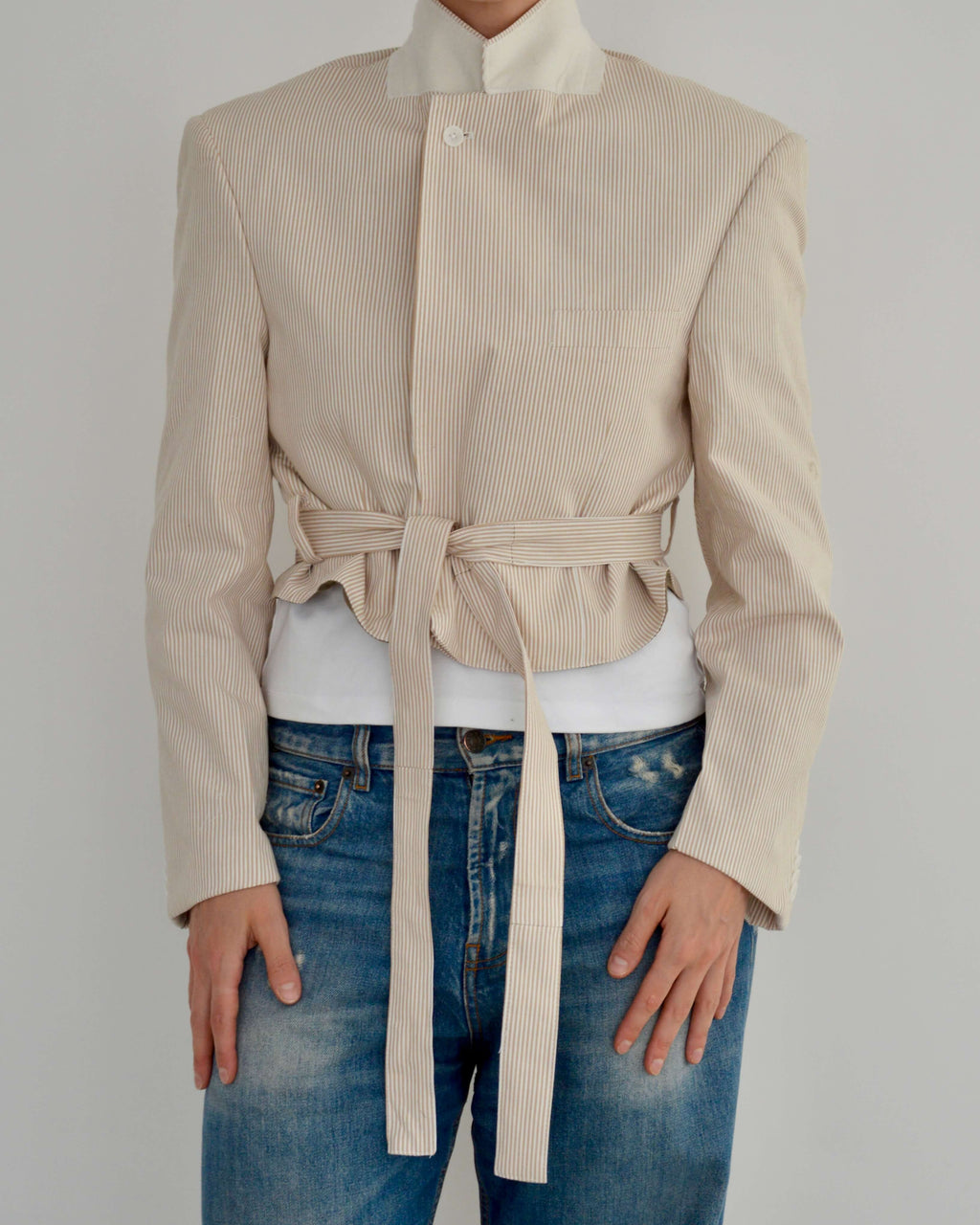 Tied-up Blazer - Cream (S)