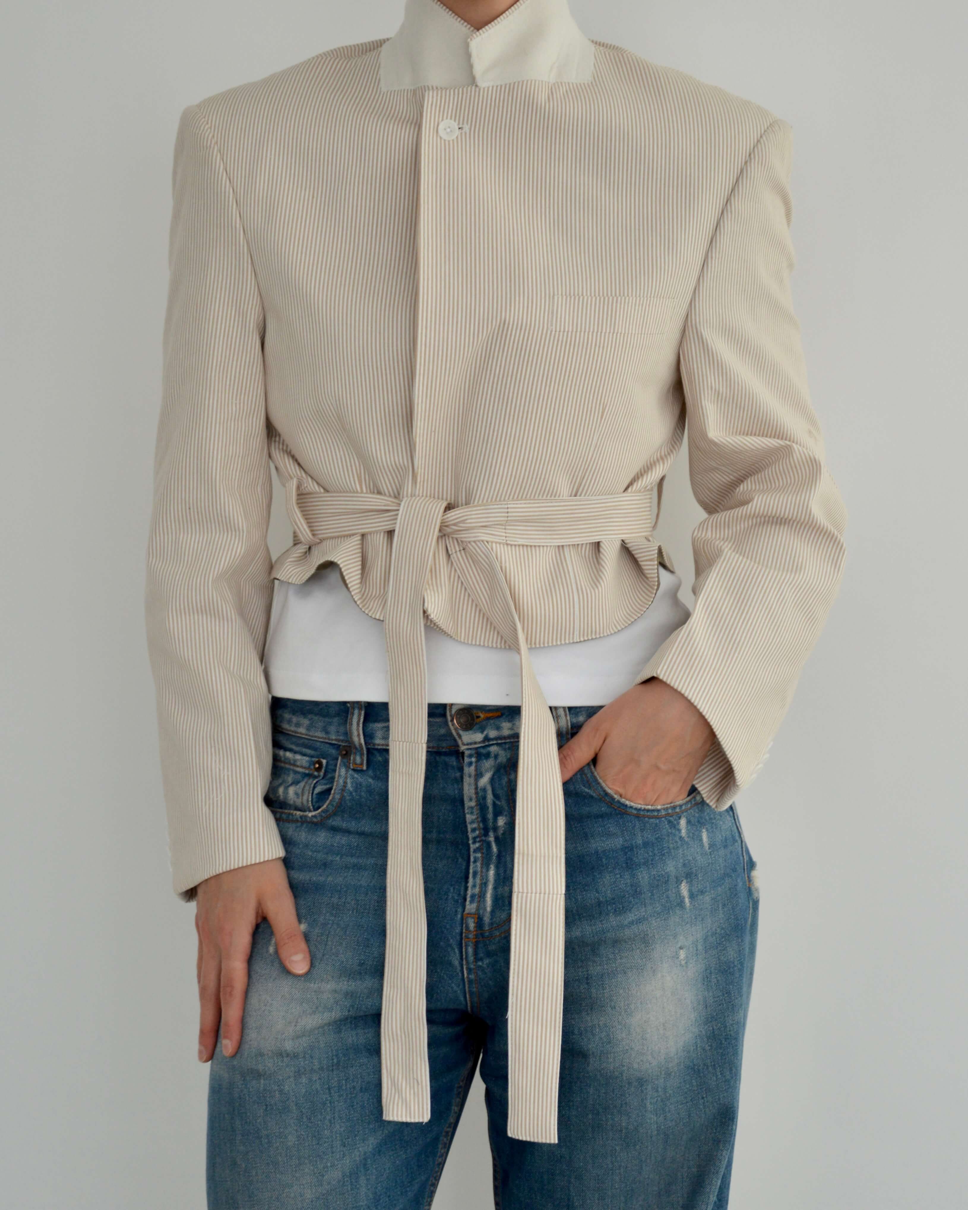 Tied-up Blazer - Cream (S)