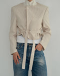 Tied-up Blazer - Cream (S)