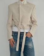 Tied-up Blazer - Cream (S)