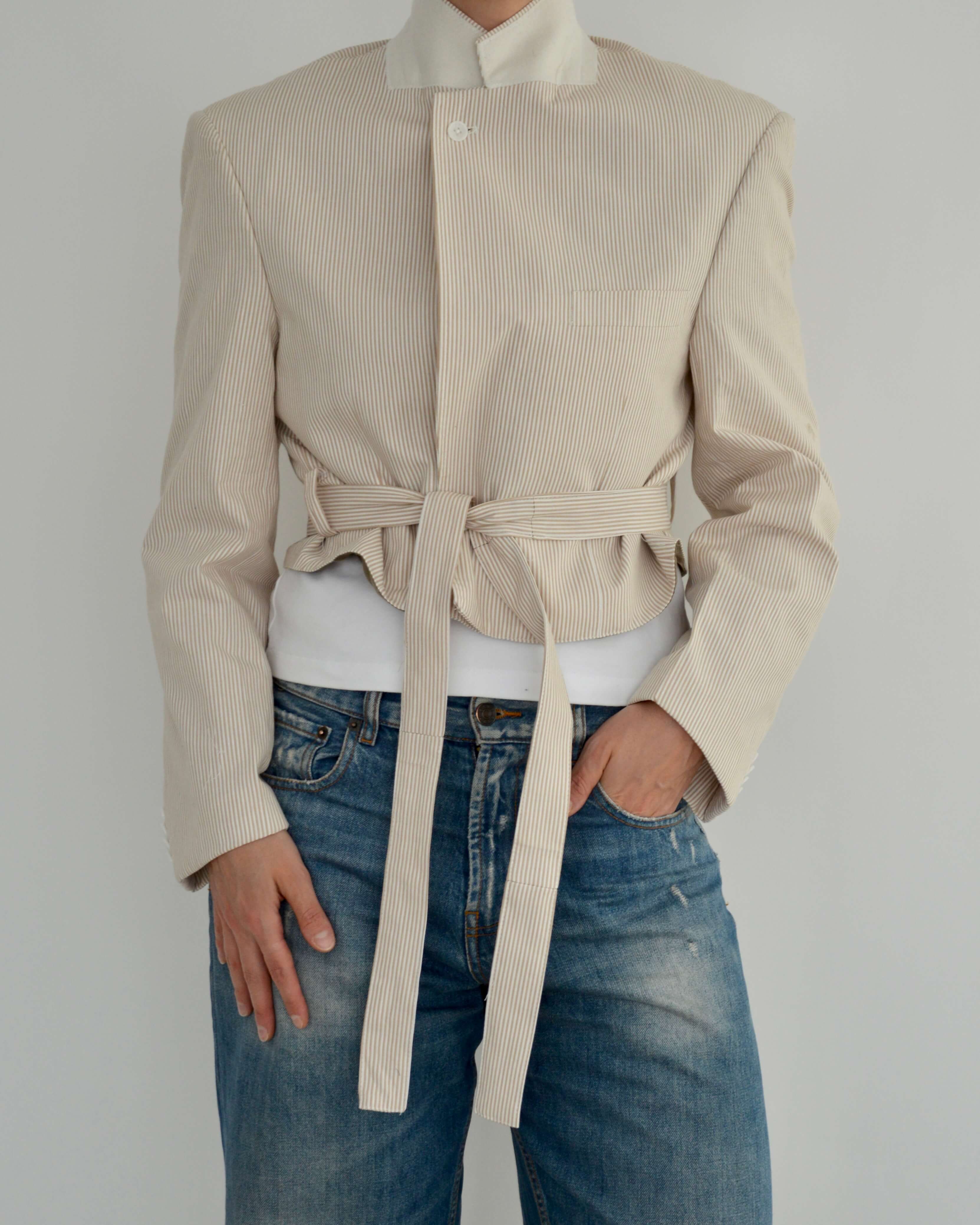 Tied-up Blazer - Cream (S)