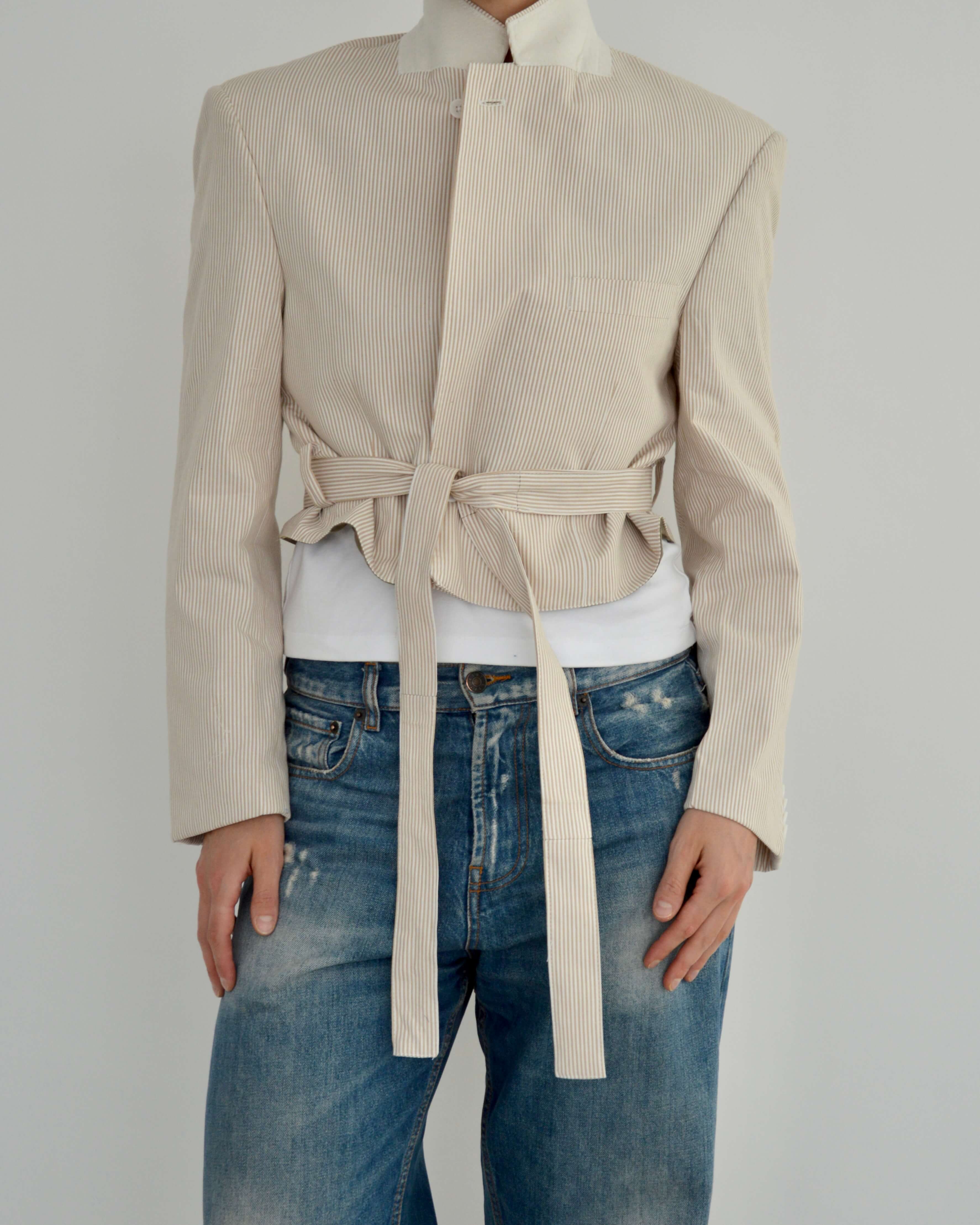 Tied-up Blazer - Cream (S)