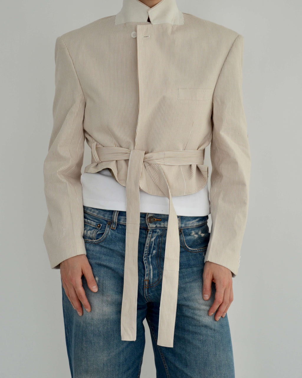 Tied-up Blazer - Cream (S)