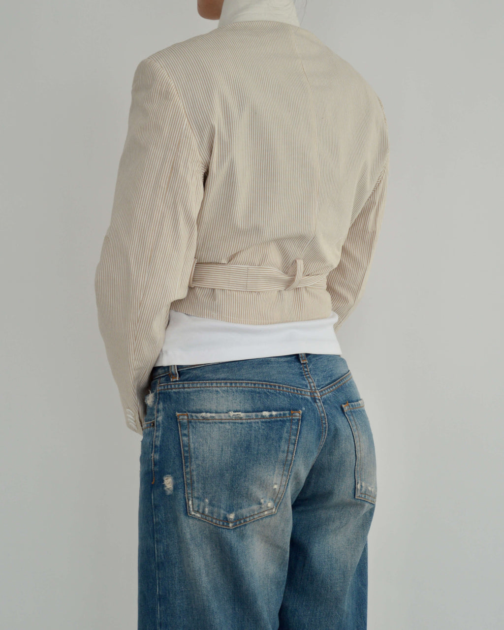 Tied-up Blazer - Cream (S)