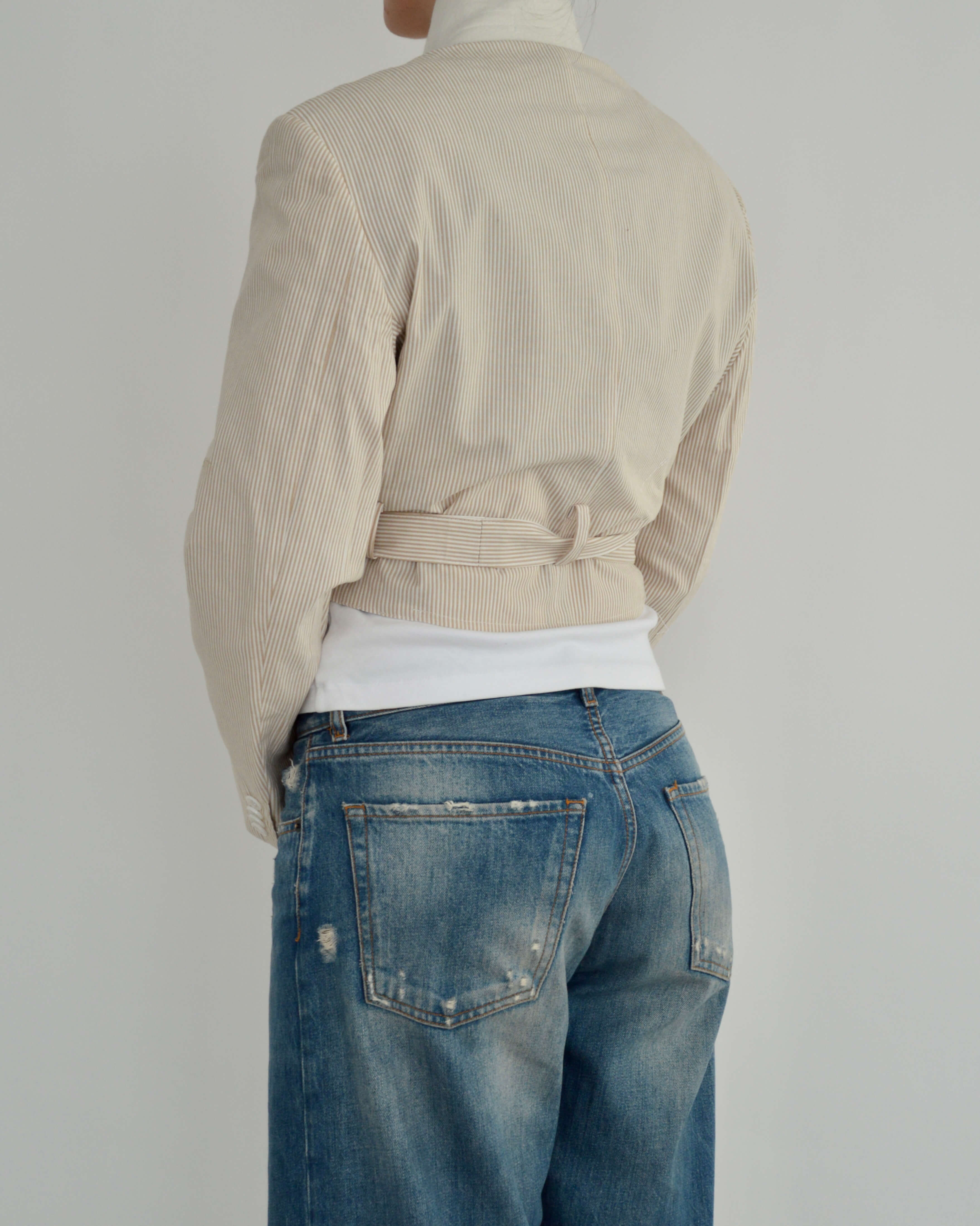 Tied-up Blazer - Cream (S)