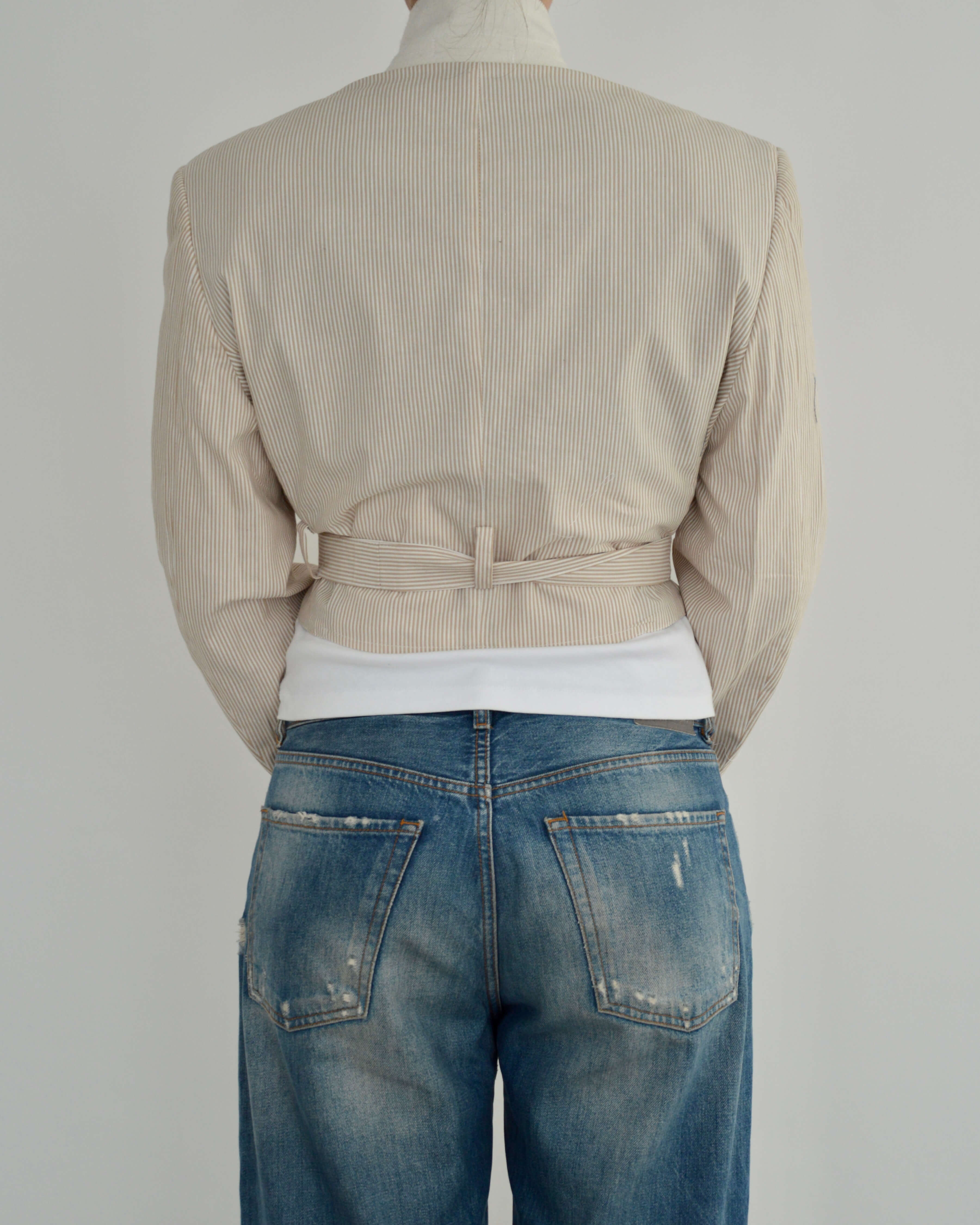 Tied-up Blazer - Cream (S)