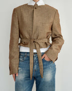 Tied-up Blazer - Linen Brown (S)