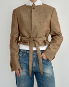 Tied-up Blazer - Linen Brown (S)