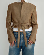 Tied-up Blazer - Linen Brown (S)