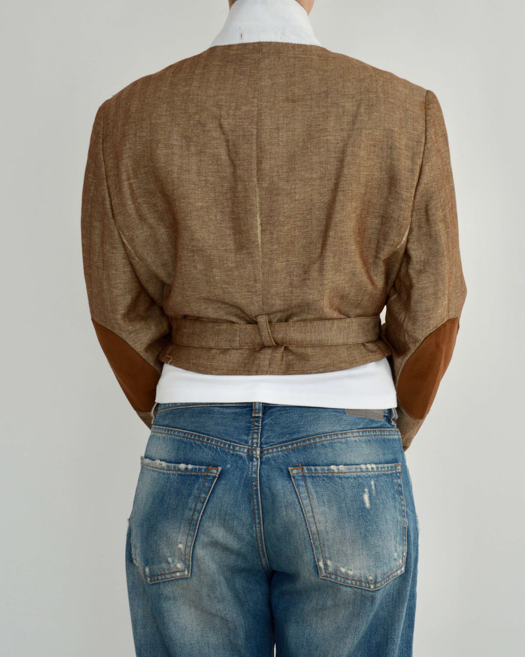 Tied-up Blazer - Linen Brown (S)