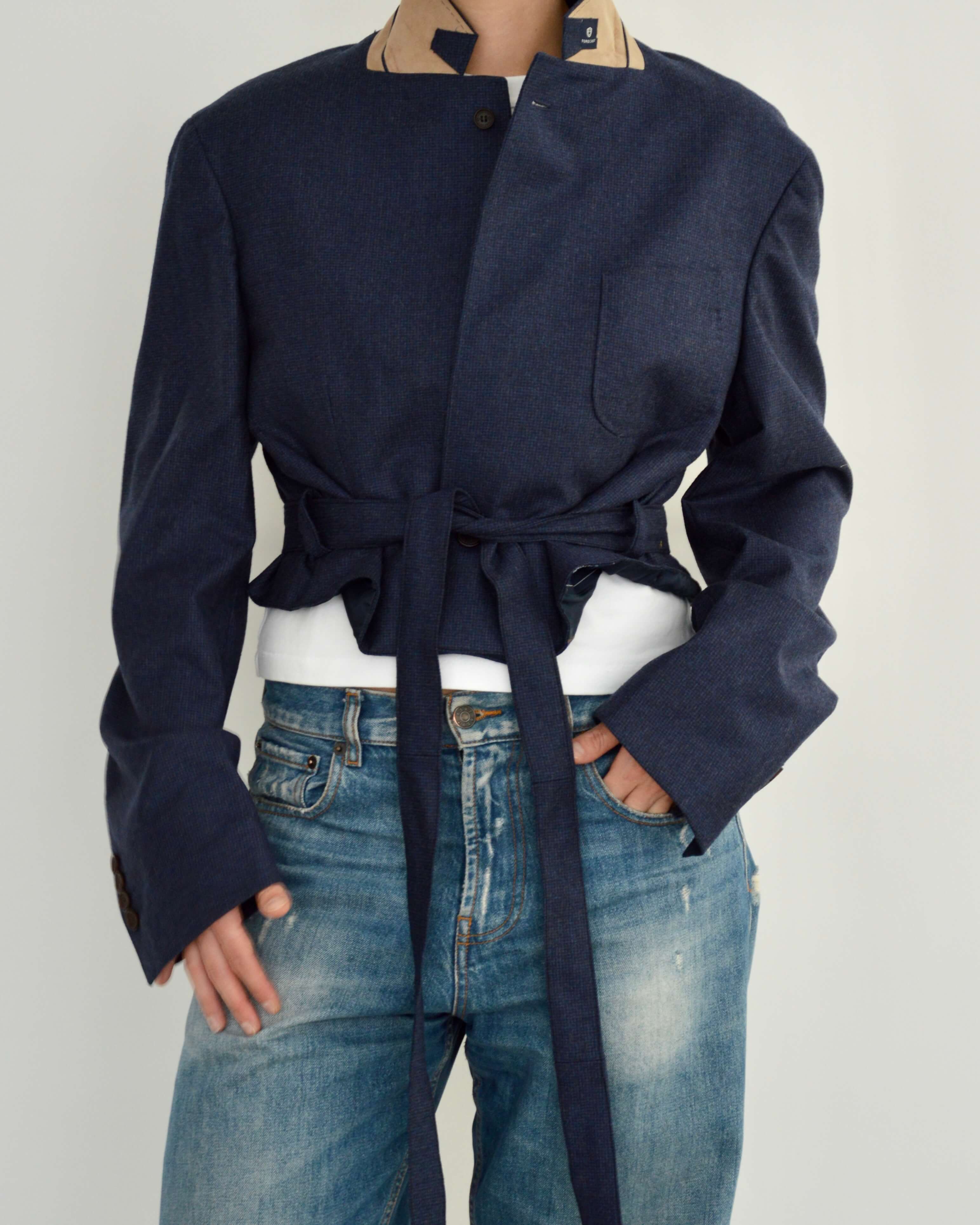 Tied-up Blazer - Soft Blue (L)