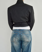 Tied-up Blazer - Grey Pinky Lines (S)