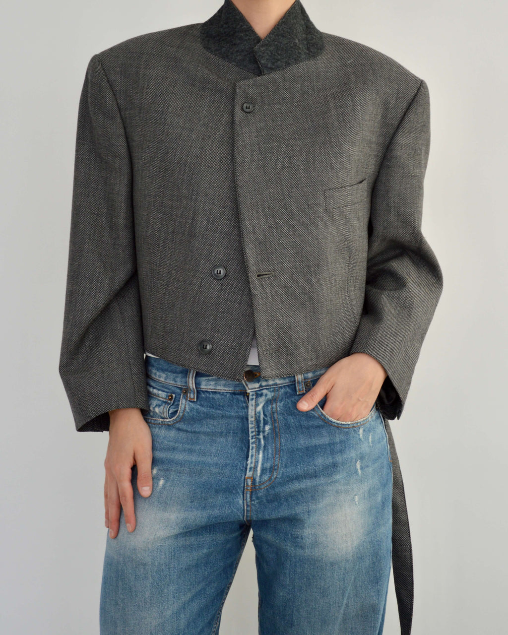 Tied-up Blazer - Textured Business (M)