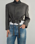Tied-up Blazer - Textured Business (M)